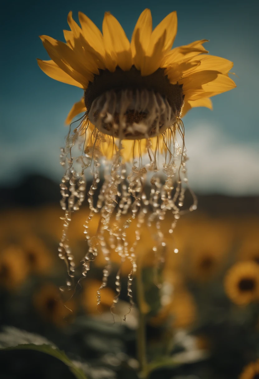 Jellyfish and sunflower