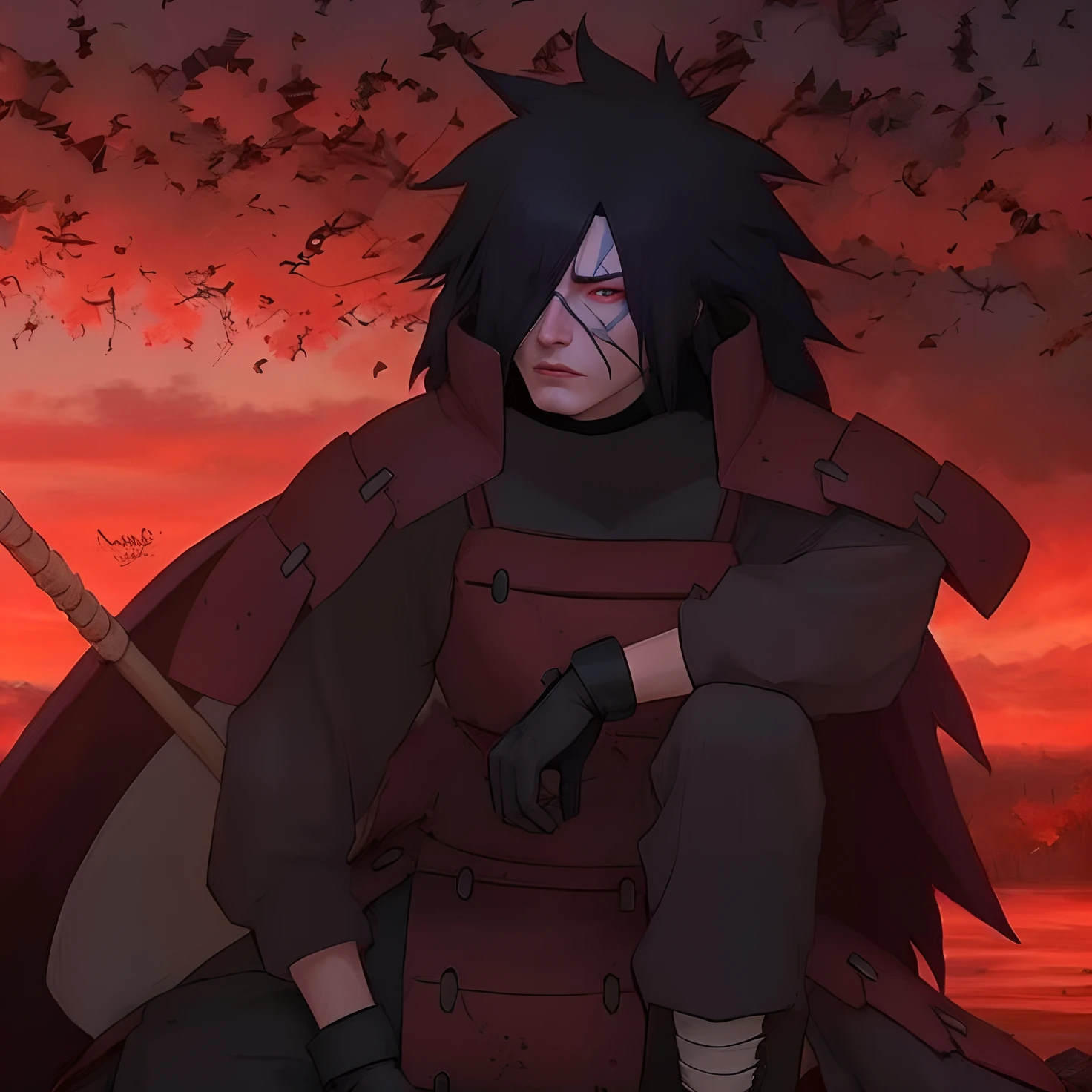 Hyperrealistic version of Madara, hyperdetailed, hyperrealistic