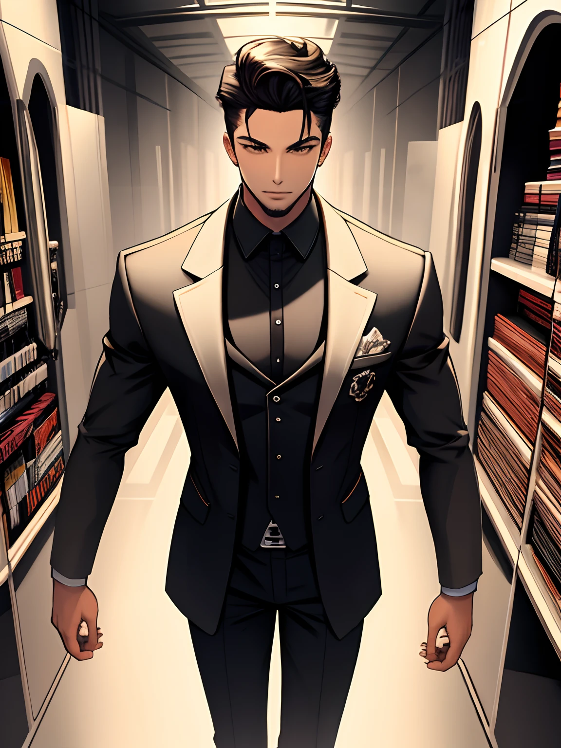 A man determines, hyperdetailed