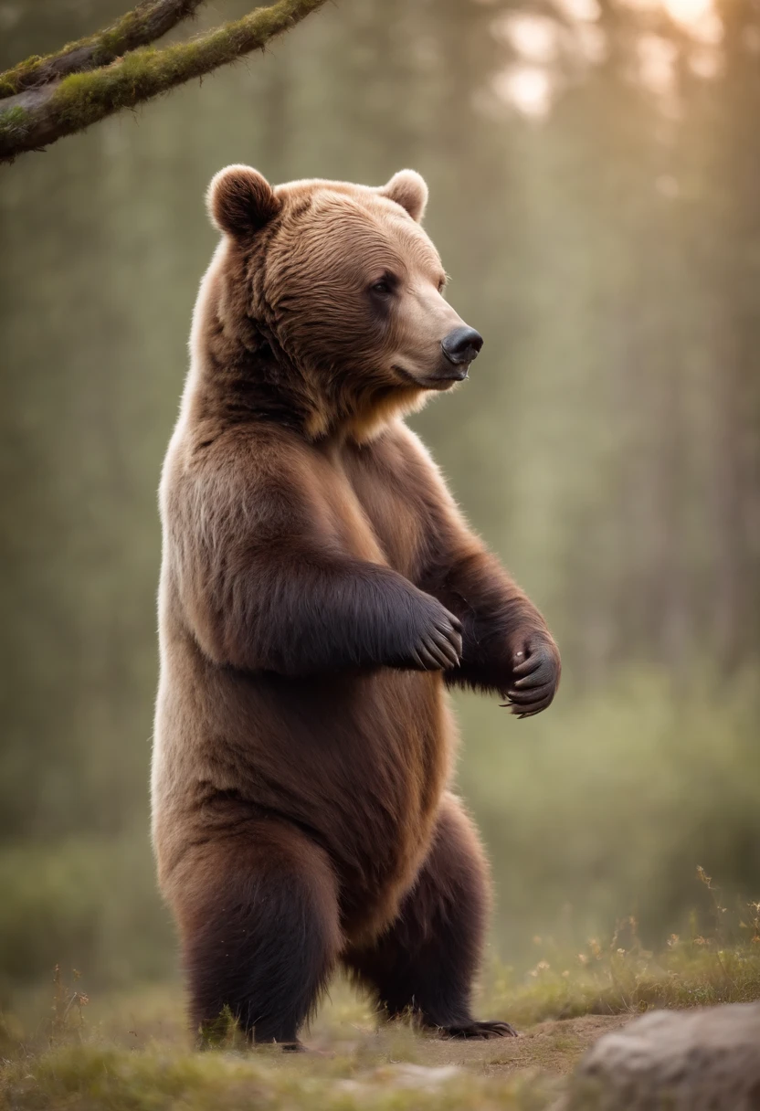 standing pose, no bear in hands