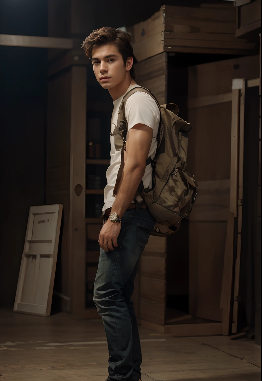 changing background the background America handsome boy. Realistic face.8k.ultra.realistic
