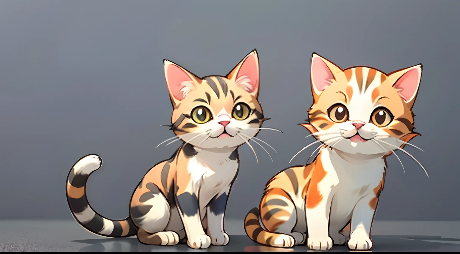 animations, Simple background, Minimal, Cute,Japan calico cat,Single Cat,The cat's expression is a troubled expression,Watch cats in first person,Faithful Japan calico cat