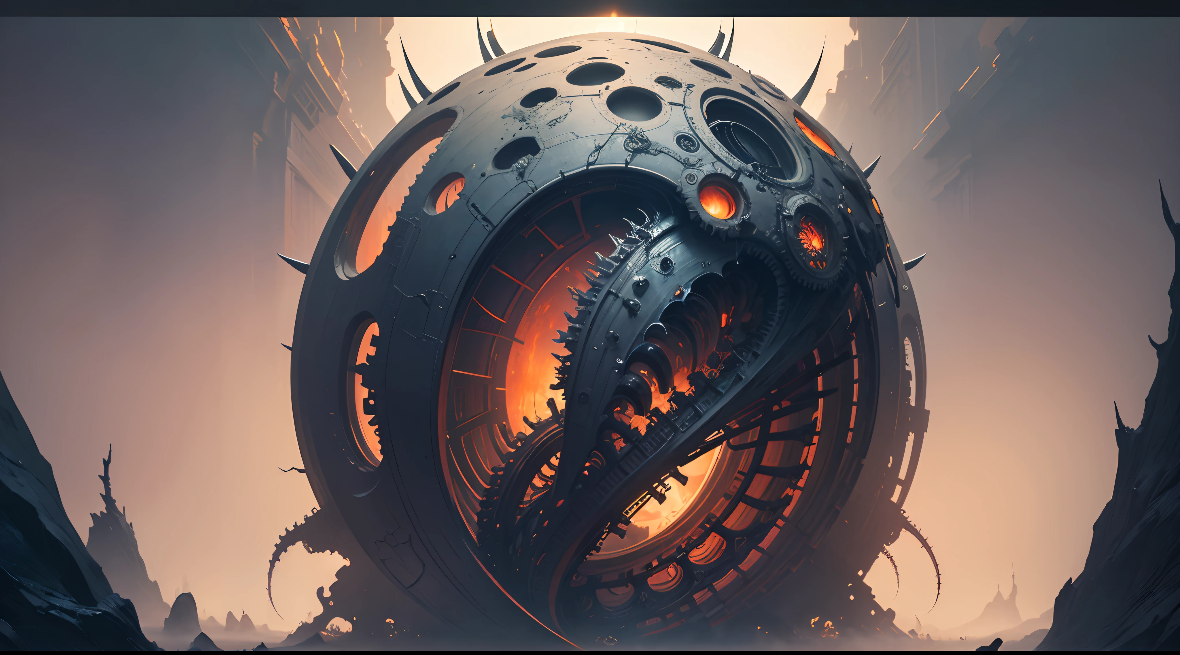Biomorphic full body stunning evil biomechanical interface. Technology with Rotten ends and thorns. Intrincated detailed, maximalist perfect illustration, digital painting art, scifi, futuristic, utopian, machine parts, body parts, wires, circuits, highly detailed, octane render, cinematic, look from above, hauntingly surreal, gothic, highly detailed and intricate, rich deep colors., sf, intricate artwork masterpiece, ominous, matte painting movie poster, golden ratio, trending on cgsociety, intricate, epic, trending on artstation