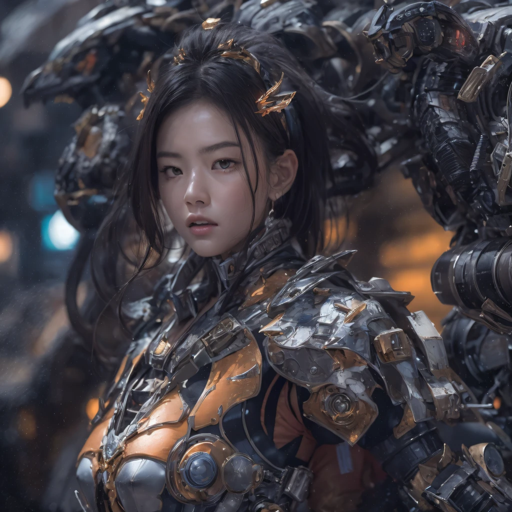 Mecha Female CG Giant Secret Realm,Asian woman poses in colorful futuristic matte armor, Realistic secret mech girl rendering, detailed face of a asian girl, Reality in the secret world, Smooth CG art, Realistic. Cheng Yi, Realistic secret style, A lovely secret rendering, Rendu portrait 8k, Render character art 8 K, Realistic portrait of a mecha woman, (Linen batik scarf), Angry fighting stance, looking at the ground, Batik linen bandana, Mecha Female Secret Realm(Abstract propylene splash:1.2), Dark clouds lightning background,废墟(realisticlying:1.4),Black color hair,Flour fluttering,Telephoto lens high, A high resolution, the detail, RAW photogr, Sharp Re, Nikon D850 Film Stock Photo by Jefferies Lee 4 Kodak Portra 400 Camera F1.6 shots, Rich colors, ultra-realistic vivid textures, Dramatic lighting,8K quality, Girls,Backstreets, Dark clouds lightning background(realisticlying:1.4),Black color hair,Uncharted, RAW photogr, Sharp Re, Nikon D850 Film Stock Photo by Jefferies Lee 4 Kodak Portra 400 Camera F1.6 shots, Rich colors, ultra-realistic vivid textures, Drama light film CG agency,Tropical canyon battle scene、Mecha woman、Faraway view、intense battles、high detal、masuter piece、NSFW,Mecha Woman Doomsday Ruins(Uncharted)Climb the streets(Armageddon)eyes filled with angry,Clenched his fists