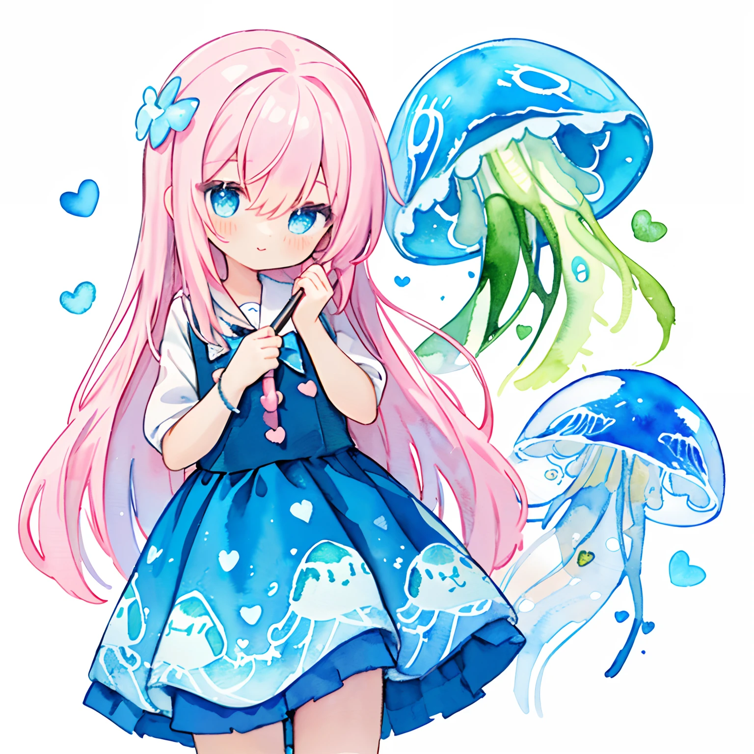 ((1Girl)) ((Looking at viewer)) ((Slime girl)) ((Fairy girl)) ((Up close)) ((Adult Slime girl)) ((Adult Fairy Girl))
Opal is a slime girl, the color of her slime is pink, she has pointy elf ears, her hair is a shoulder length white, her skin is milky white, she has Heterochromia iridum Her left eye is pink, and her right eye is blue , her clothing is that of cottagecore, wearing knee length dresses, in whites and yellows, she wears slip on mary janes, colored white, she wears frilly socks that go to her ankles. she wears a headscarf sometimes.
She is a girl that lives/is covered in pink slime, she has pointy elf ears, and long white hair, she has milky white skin covered in pink slime, she has Heterochromia iridum, her left eye is pink, and her right eye is blue, Opal wears nightgown type dresses that stop at her knees, she wears socks with ruffles on them, her shoes are black maryjanes the type that you slip on with a strap on the front, she wears a small headscarf, she has freckles all over her body, she is 4’9 , she has small fairy wings on her back that are just now sprouting out.
She is 18 years old.