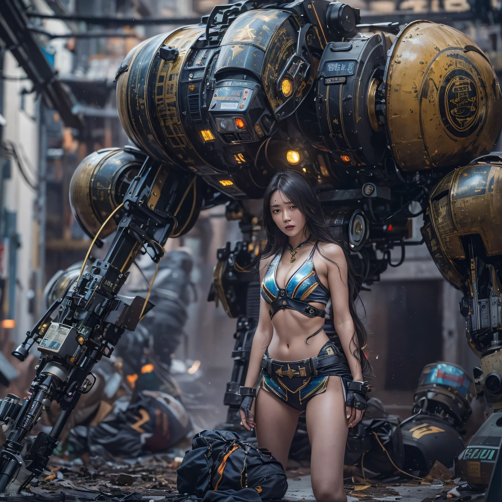 (photorealistic:1.4), (best quality:1.0), (ultra highres:1.0), 8k, RAW photo, (masterpiece:0.2),
(stasis pod:1.5), 1girl, full body, mecha body, floating, (in container:0.5), liquid, bubbles, cable， the detail， RAW photogr， Sharp Re， Nikon D850 Film Stock Photo by Jefferies Lee 4 Kodak Portra 400 Camera F1.6 shots, Rich colors, ultra-realistic vivid textures, Dramatic lighting，8K quality, Girls，Backstreets， Dark clouds lightning background（realisticlying：1.4），Black color hair，Uncharted， RAW photogr， Sharp Re， Nikon D850 Film Stock Photo by Jefferies Lee 4 Kodak Portra 400 Camera F1.6 shots, Rich colors, ultra-realistic vivid textures, Drama light film CG agency，Tropical canyon battle scene、Mecha woman、Faraway view、intense battles、high detal、masuter piece、NSFW，Mecha Woman Doomsday Ruins（Uncharted）Climb the streets（Armageddon）eyes filled with angry，Clenched his fists