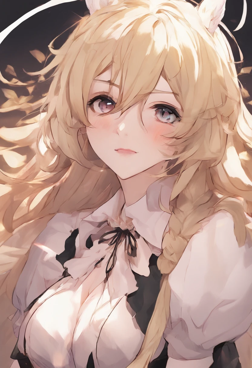 masterpiece, highest quality, (solo focus), (perfect face:1.1), (high detail:1.1), (hyper detailed eyes), dramatic, 1girl, final fantasy 14 miqo'te, (dark skin), long blonde hair, ethereal eyes, (light eyebrows), solo, long hair, night, white thigh high stockings, sexy lips, proud expression, simple city background, cinematic lighting, roses, fashion, anime style