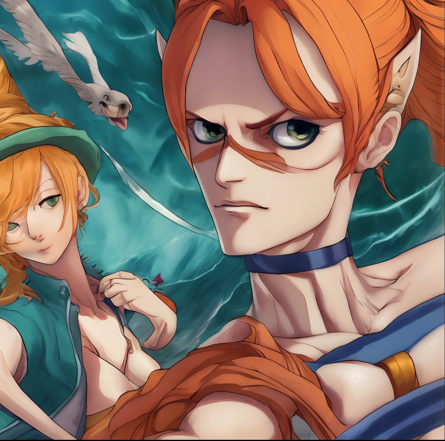 onepiece Nami+Hancock