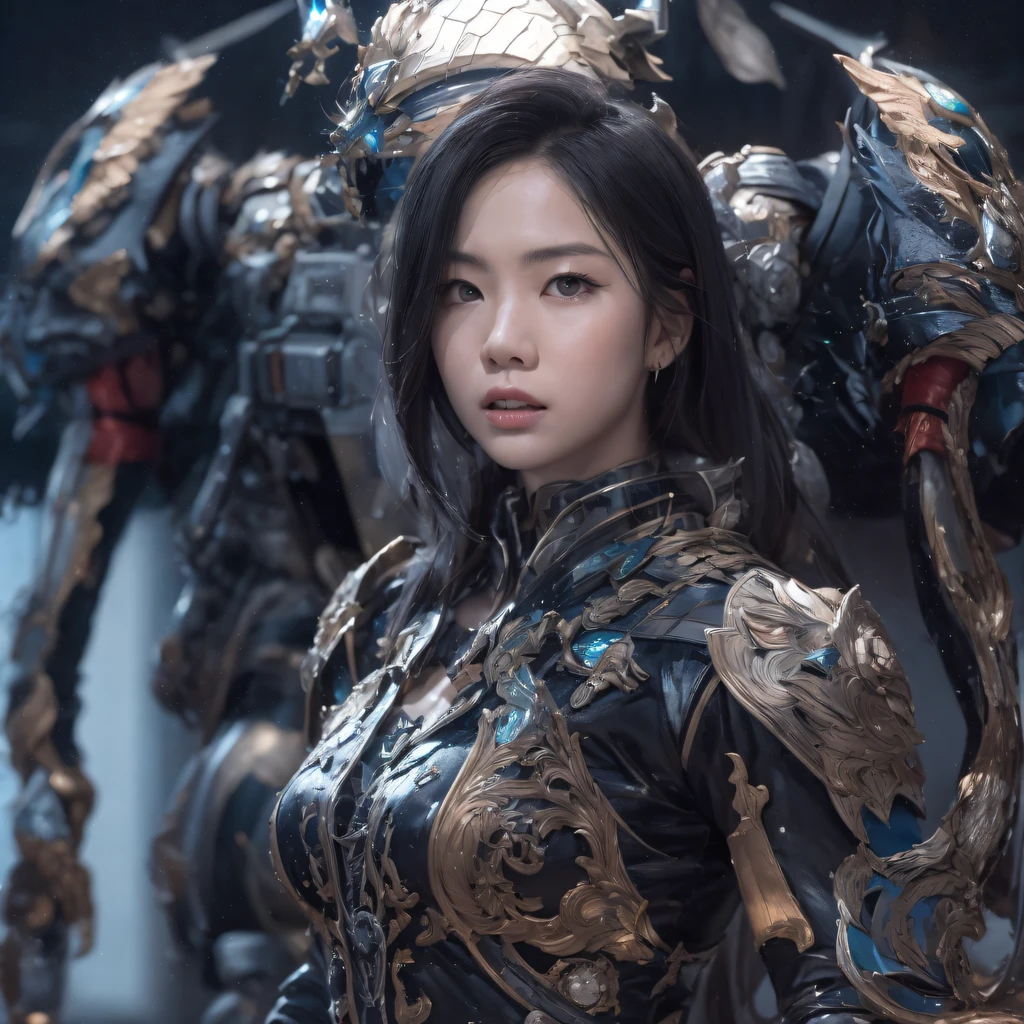 Mecha Female CG Giant Secret Realm，Asian woman poses in colorful futuristic matte armor, Realistic secret mech girl rendering, detailed face of a asian girl, Reality in the secret world, Smooth CG art, Realistic. Cheng Yi, Realistic secret style, A lovely secret rendering, Rendu portrait 8k, Render character art 8 K, Realistic portrait of a mecha woman， （Linen batik scarf）， Angry fighting stance， looking at the ground， Batik linen bandana， Mecha Female Secret Realm（Abstract propylene splash：1.2）， Dark clouds lightning background，废墟（realisticlying：1.4），Black color hair，Flour fluttering，Telephoto lens high， A high resolution， the detail， RAW photogr， Sharp Re， Nikon D850 Film Stock Photo by Jefferies Lee 4 Kodak Portra 400 Camera F1.6 shots, Rich colors, ultra-realistic vivid textures, Dramatic lighting，8K quality, Girls，Backstreets， Dark clouds lightning background（realisticlying：1.4），Black color hair，Uncharted， RAW photogr， Sharp Re， Nikon D850 Film Stock Photo by Jefferies Lee 4 Kodak Portra 400 Camera F1.6 shots, Rich colors, ultra-realistic vivid textures, Drama light film CG agency，Tropical canyon battle scene、Mecha woman、Faraway view、intense battles、high detal、masuter piece、NSFW，Mecha Woman Doomsday Ruins（Uncharted）Climb the streets（Armageddon）eyes filled with angry，Clenched his fists