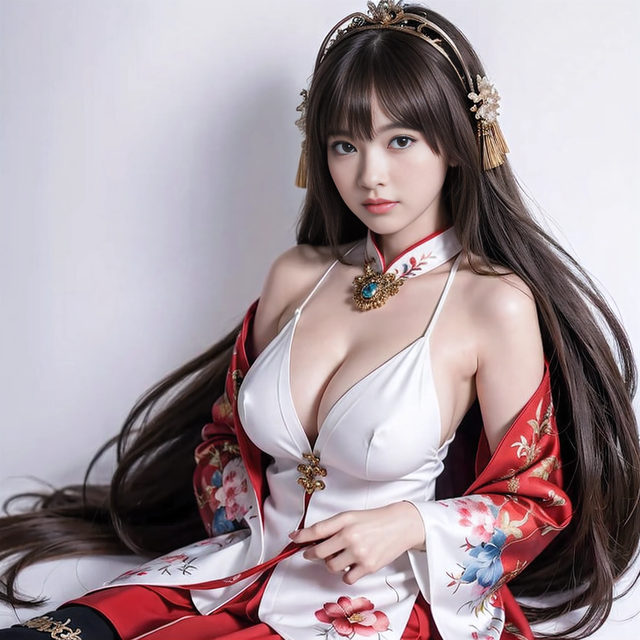 Anime girl with blonde hair and bow tie with knife, oppai, a hyperrealistic schoolgirl, Ecchi, Ecchi anime style, biomechanical oppai, ( ( misa amane # ) ), Ecchi style, School Girl, anime moe art style, fantrome, small curvy , Stechu,(White background:1.4), (Tachie)), Original,(illustratio:1.1),(Top image quality),(masterpiece:1.1),(Ultra detailed CG unified 8k wallpaper:1.1), (colourfull:0.9),(panoramic shot:1.4),(独奏:1.2), (Ink splashes),(color splashes),((watercolor paiting)), Clear Sharp Focus,{ 1 Girl Standing},((Korean style)),flowers background,plein air,boulders, looking at the viewers、make happy expressions、Soft smile、pure、Beautiful face and eyes、beautyfull intricacy clothing decorative pattern details、A dark-haired、Black eyes、colorwater, (Fight fiercely with dragons)、top-quality、masterpiece、超A high resolution、(White Dragon Armor)、(((Colossal tits))),dragon armor、(Wearing a beautiful crown made of jewels),(Photorealsitic:1.4)、Raw photo、女の子1olden hair、glowy skin、(((Chinese Dragon)))、(Gorgeous Jewelry Necklaces)、(Mystical expression)、(Full Body Angle)、(Fight big dragons)、With a beautiful knife、(Detailed Pink Metal Bikini)、(Detailed and beautiful flower garden)、Precipitous cliffs、(Castle background)、((super realistic details))、portlate、globalillumination、(sexypose)、Shadow、octan render、(Random hair)、8K、ultrasharp、Colossal tits、Raw skin is exposed in cleavage、metals、Details of complex ornaments、Japan details、highly intricate detail、Realistic light、CGSoation Trends、Blue eyes、radiant eyes、Facing the camera、Precipitous cliffs、Toostock、(Full Body Angle)、(veils)、(((Heavy Big))),