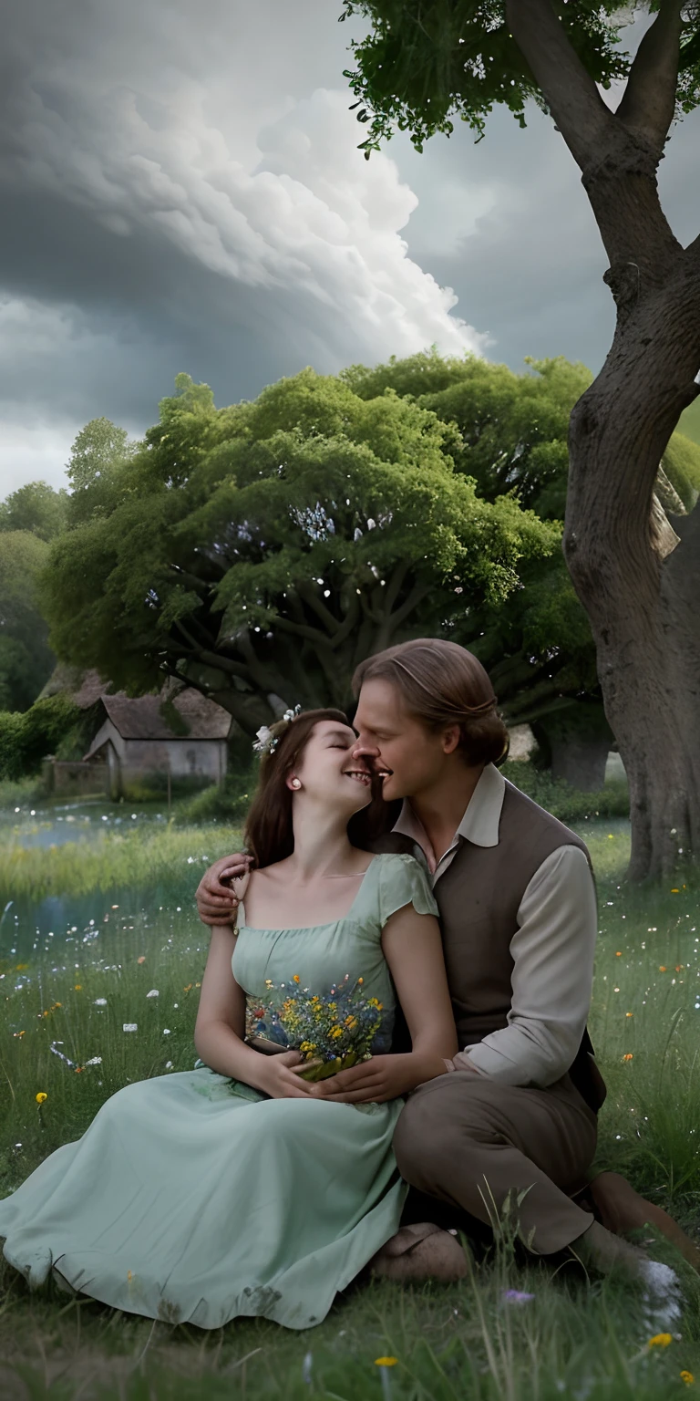 Under the shade of an ancient oak tree, Thomas and Lily sit nestled amidst a sea of wildflowers, their laughter harmonizing with the gentle rustling of leaves and the distant chirping of birds."
5. "As storm clouds gather ominously overhead, casting shadows over the once-idyllic village, Thomas and Lily hurry back home, their small hands tightly clasped, faces glowing with a mixture of excitement and apprehension."