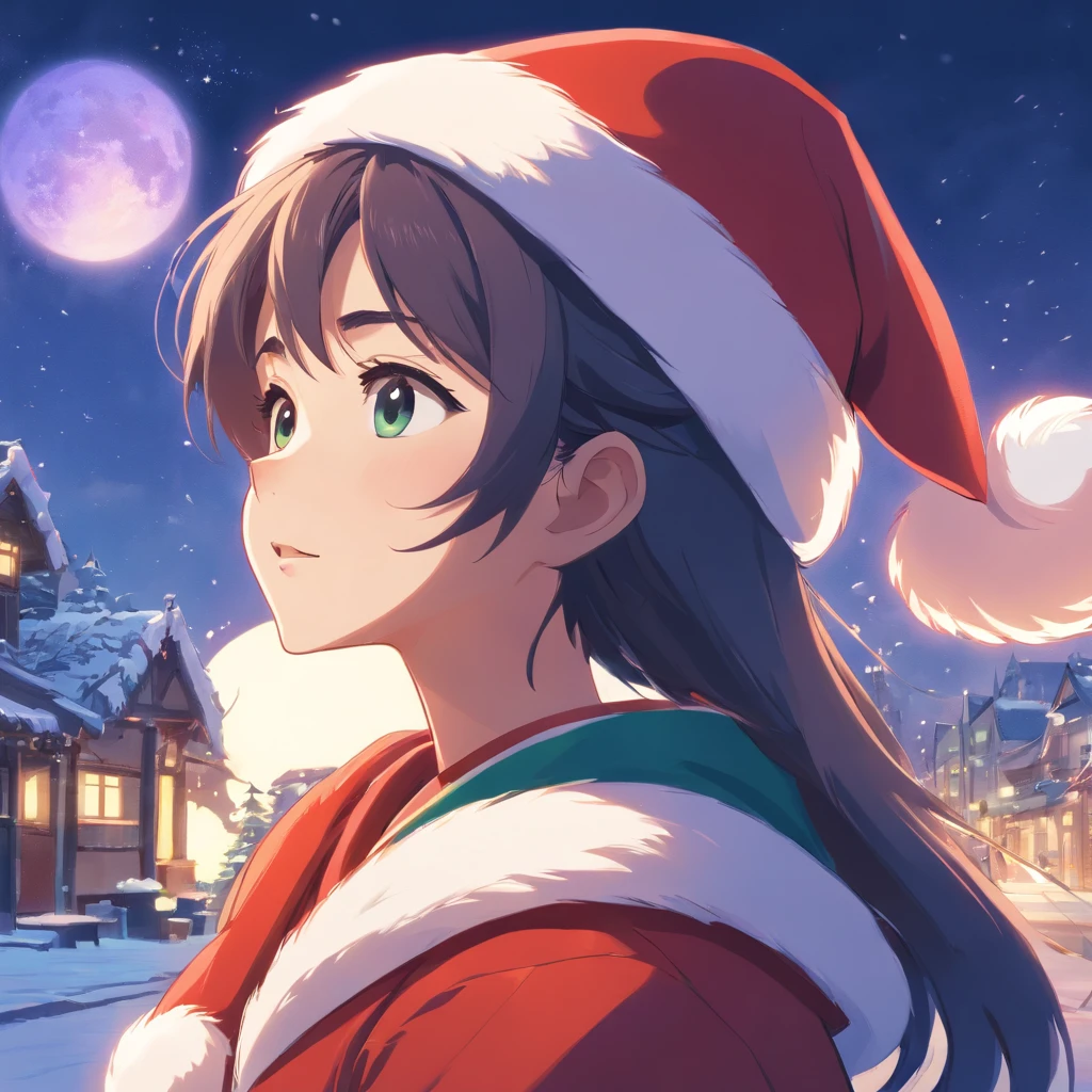 santa claus、Single-color background、masterpiece, Best Quality