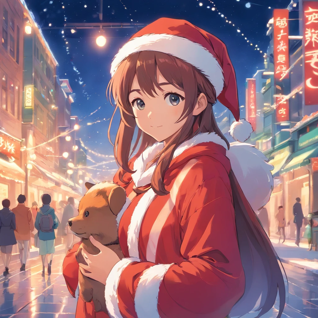 santa claus、Single-color background、masterpiece, Best Quality