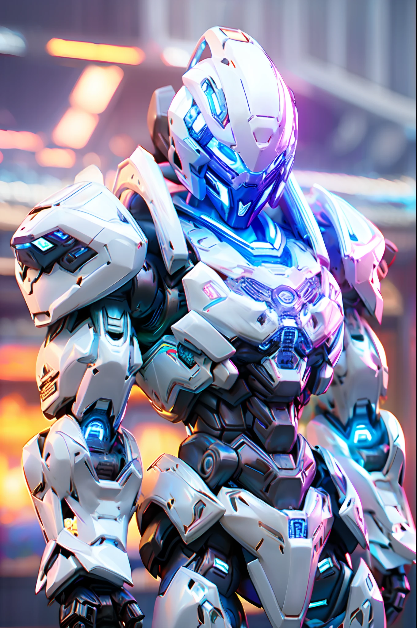 stunning scenery.,Possibility of feasibility,miraculous,many colors,line, Not human.,It's a big robot.,with beautiful lighting.,For an AI like you..
