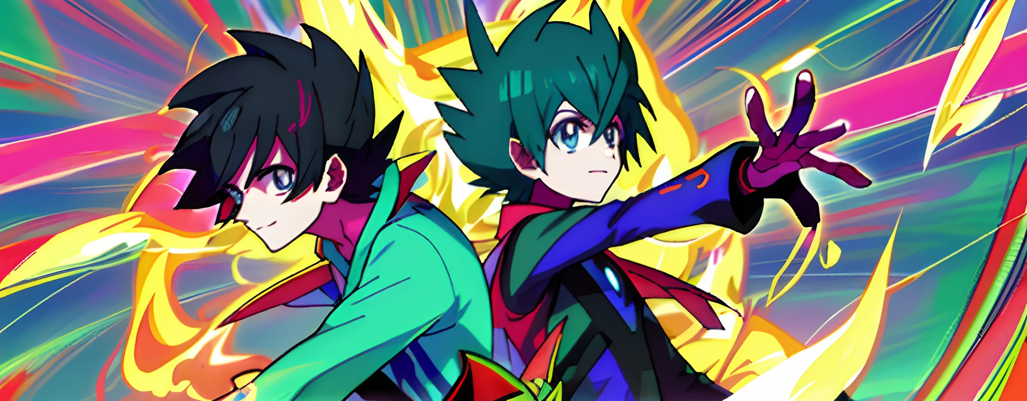 Um banner pra meu canal na twitch, de stream de pokexgames, use elementos relacionados ao jogo e um personagem masculino de cabelo preto cacheado no centro