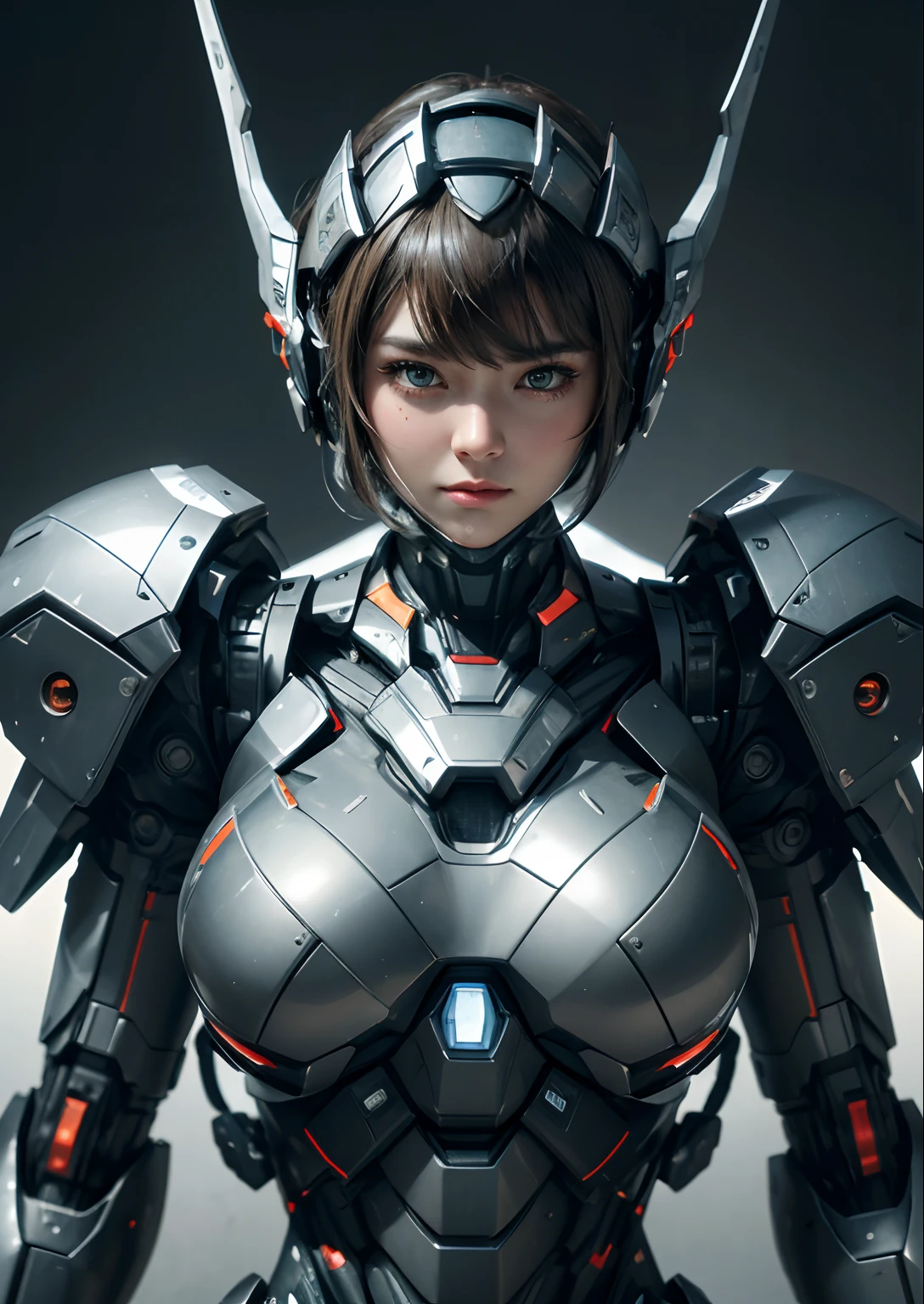 Textured skin, Super Detail, high details, High quality, Best Quality, hight resolution, 1080p, hard disk, Beautiful,(War Machine),(head gear),(full bodyesbian),beautiful cyborg woman,Mecha Cyborg Girl,Battle Mode,Girl with a Mecha Body,She wears a futuristic war machine weapon mech,Fulll body Shot