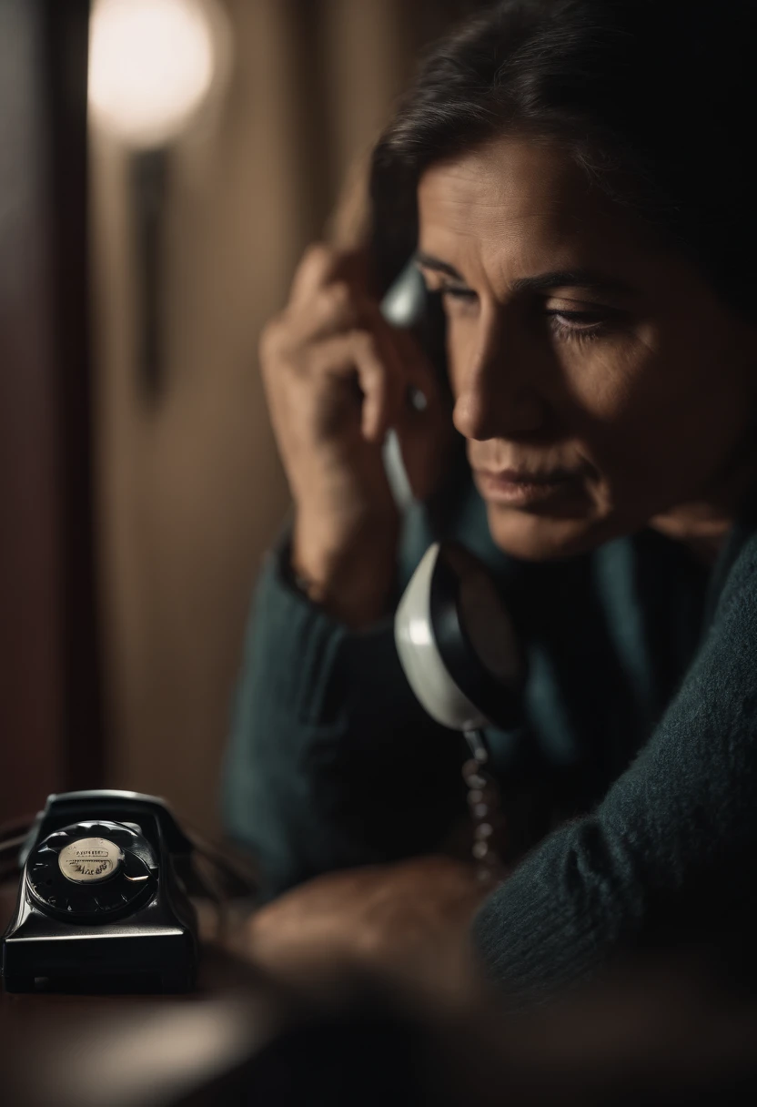 Retrato de um pai com telefone