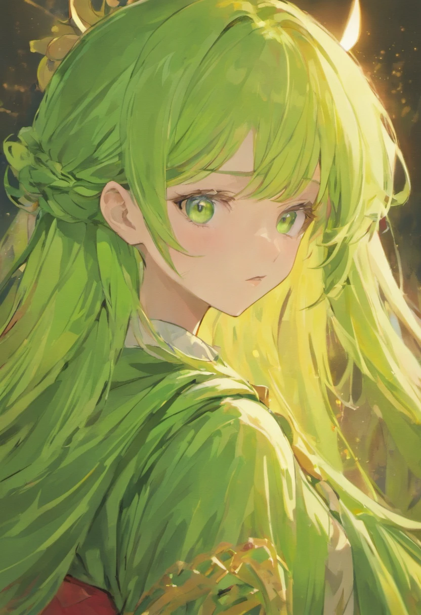 Green eyes, close-up of a person with long pink hair and green scarf, beautiful anime portrait, detailed digital anime art, anime girl with long hair, anime style portrait, detailed portrait of anime girl, beautiful anime art style, detailed anime character art, clean detailed anime art, high quality anime art style, anime girl portrait, beautiful anime girl, cute anime girl portrait