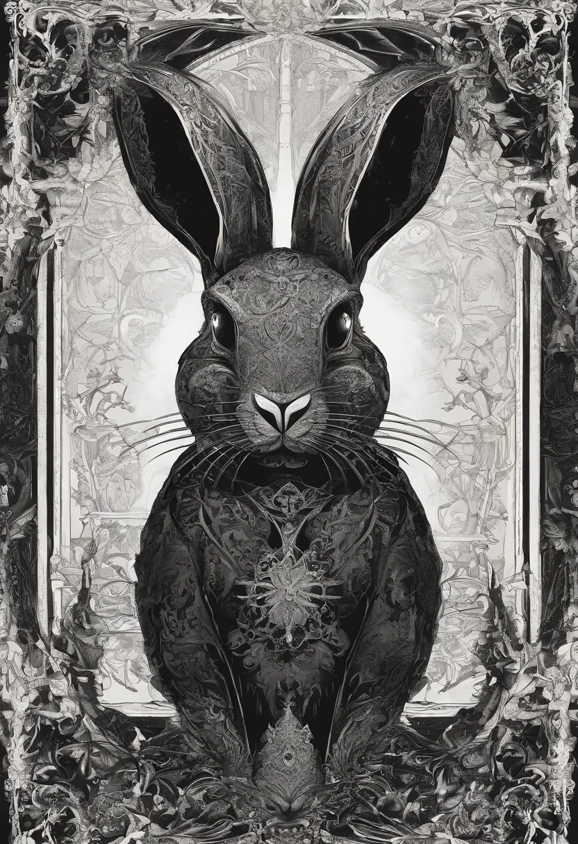 Rabbit Giant Black Humanoid Rabbit.