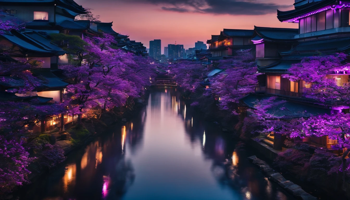 The purple city of Tokyo