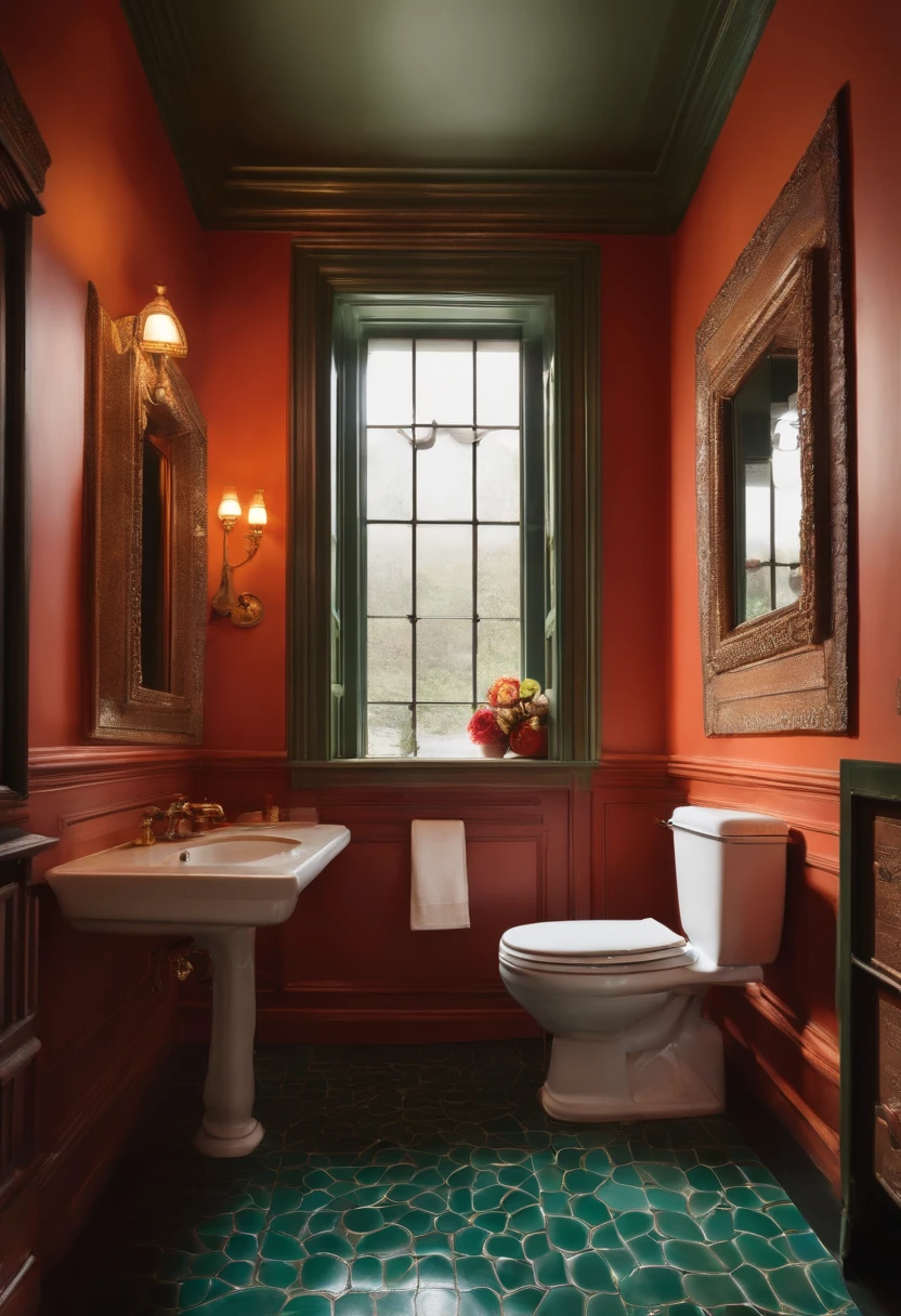 Toilet with nude beauties