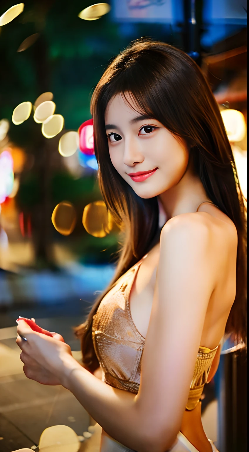 Exposed nipples、Luxury cabaret club、Charity event inside a cabaret club、Wearing a sparkly dress、High exposure、Photorealistic images of solo idols, Morning Musume inspired by Eri Kamei, Radiates charm and beauty with plenty of bust and subtle exposure of cleavage. The image is、Must reflect a real person of the highest quality, Powered by Ultra-HD (16 K) resolution, crisp detail, Vivid colors, Dynamic Range, Soft bokeh, Fine texture, Realistic realism, Pin Sharp Focus. Lighting is、Face that is、In the glow of city lights、It's the soft glow of a computer screen. The camera setup is、Nikon D850 and NIKKOR Z 58mm Boobs Boobs Boobs Boobs F。/0.95 S Noct lens, The setting must be ISO 64, F/0.95, Shutter speed is 1/60. --ar 16:9 - V5.1 --Style raw --Q 2 --S 750