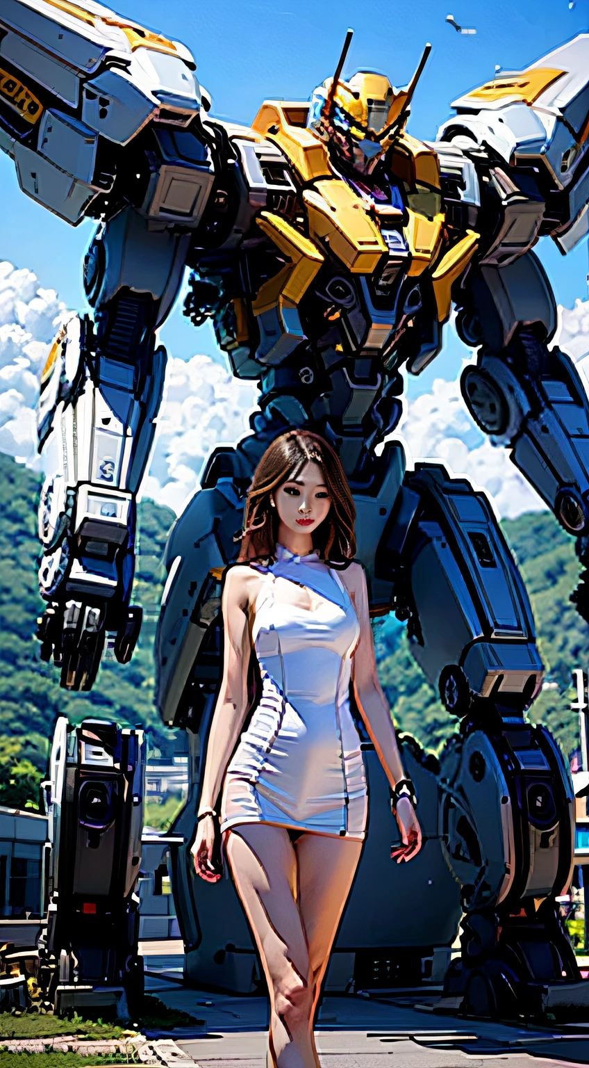 ((tmasterpiece,best qualtiy)),Large mechanical robot structure,dressed in a suit,Close-up of a woman with large mechanical wings, ferra white mecha, inspired by Krenz Cushart, Mechanized Valkyrie girl, by Krenz Cushart, girl in mecha cyber armor, anime robotic mixed with organic, modern mecha anime, female mecha, Krenz Kusart 和 Artem Demoura 4K Ultra HD, 超高分辨率, (Photorealistic: 1.4)