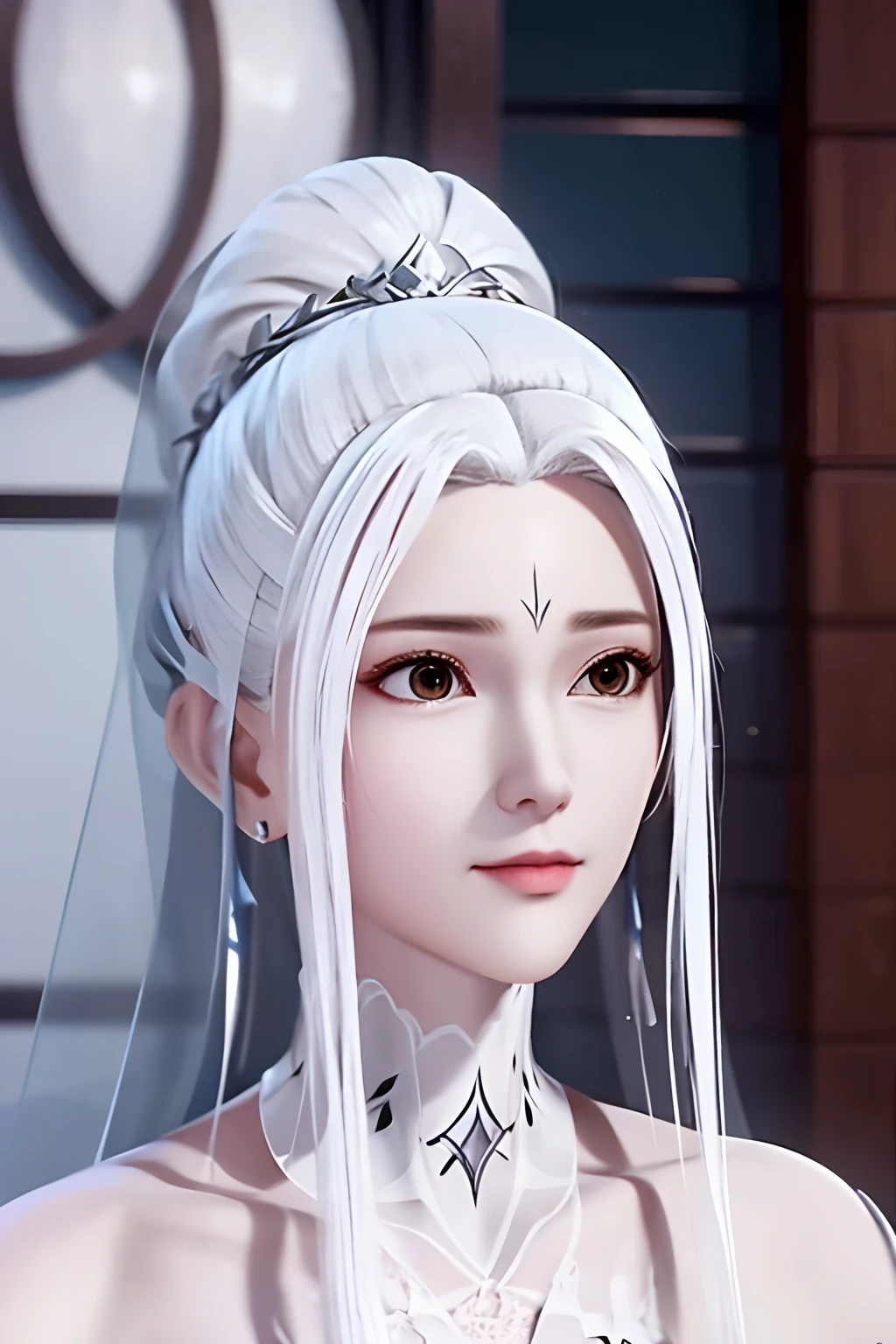anyang，white_hair,long_hair,dess