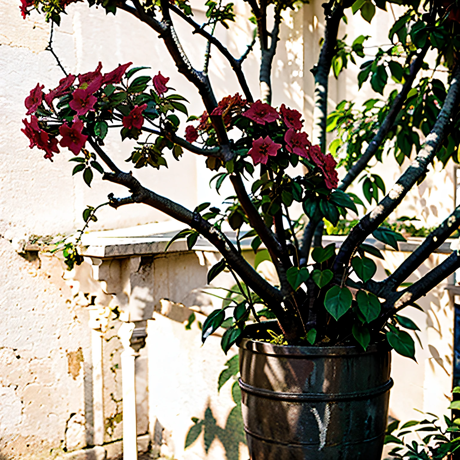 bougainvillea plant with INSTALLING THE TRUNK AND BRANCHES