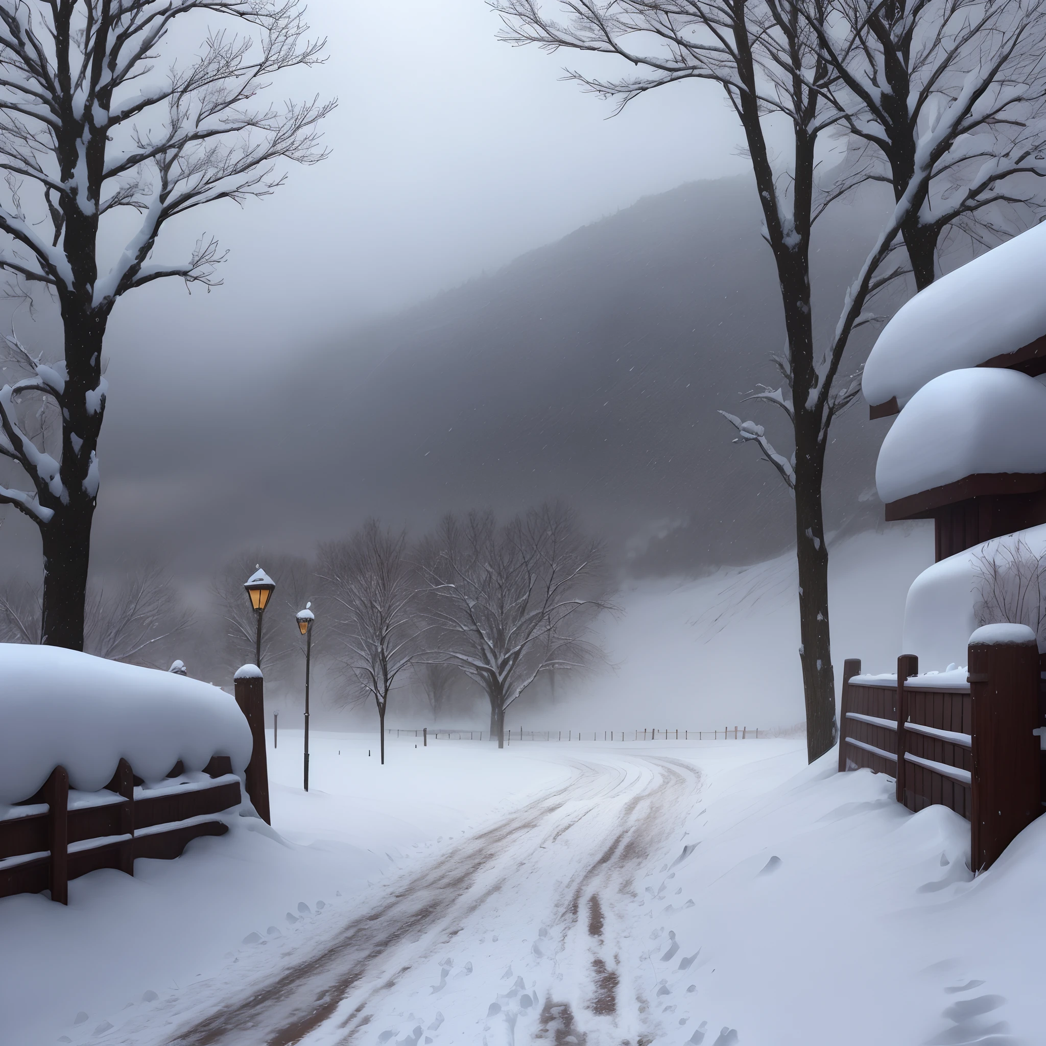 snowfield
blizzard
Snow up to the waist
Scantily
freezing
Snow is on