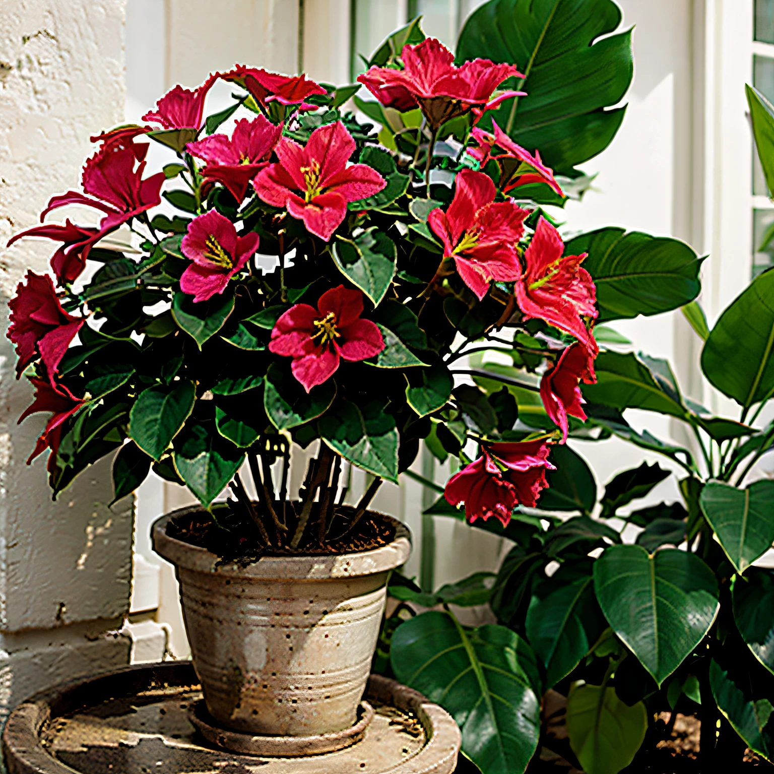 bougainvillea plant with  DECORATING WITH FLOWERS AND BRACTS