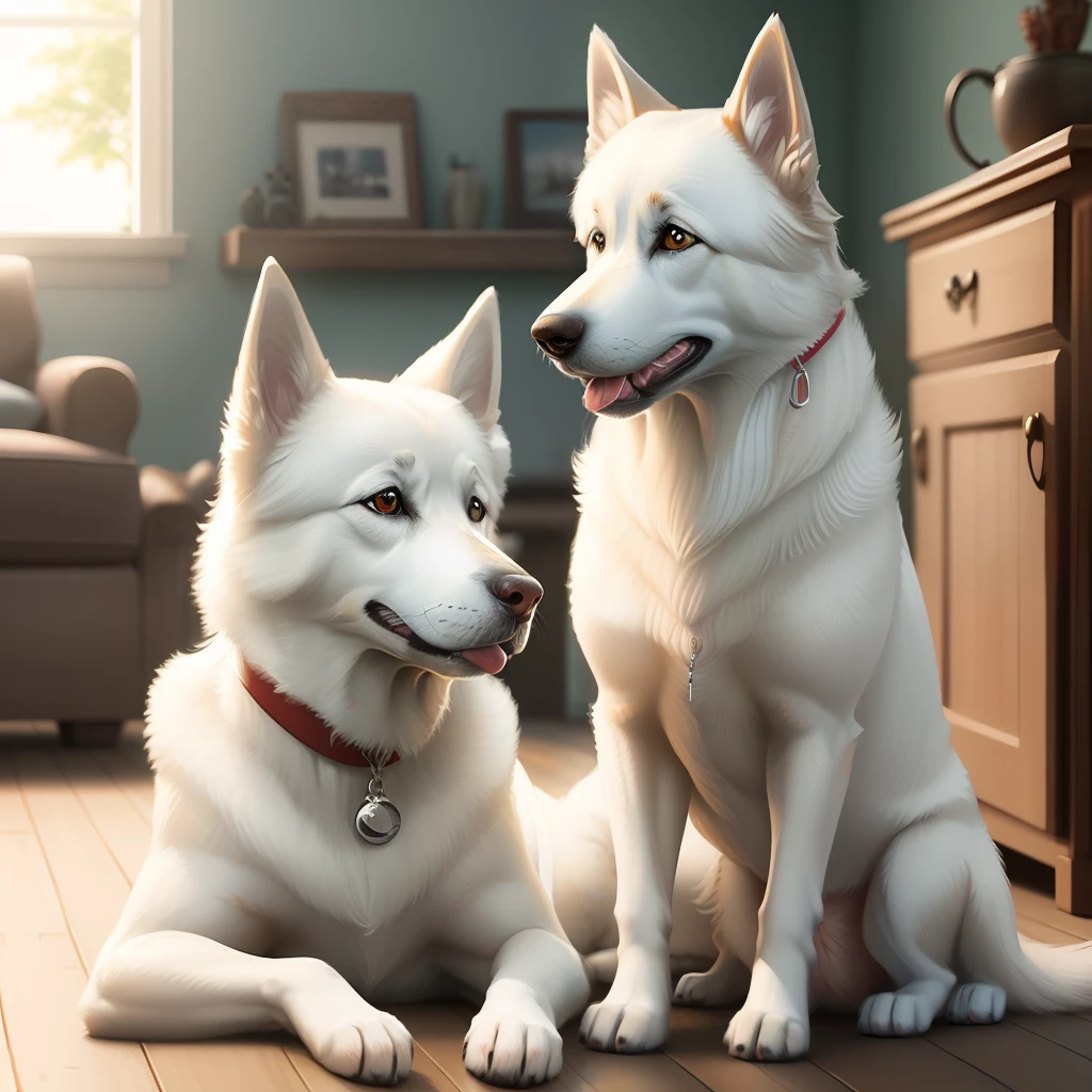 Disney pixar Swiss White Shepherd Dog Poster Named Rafal