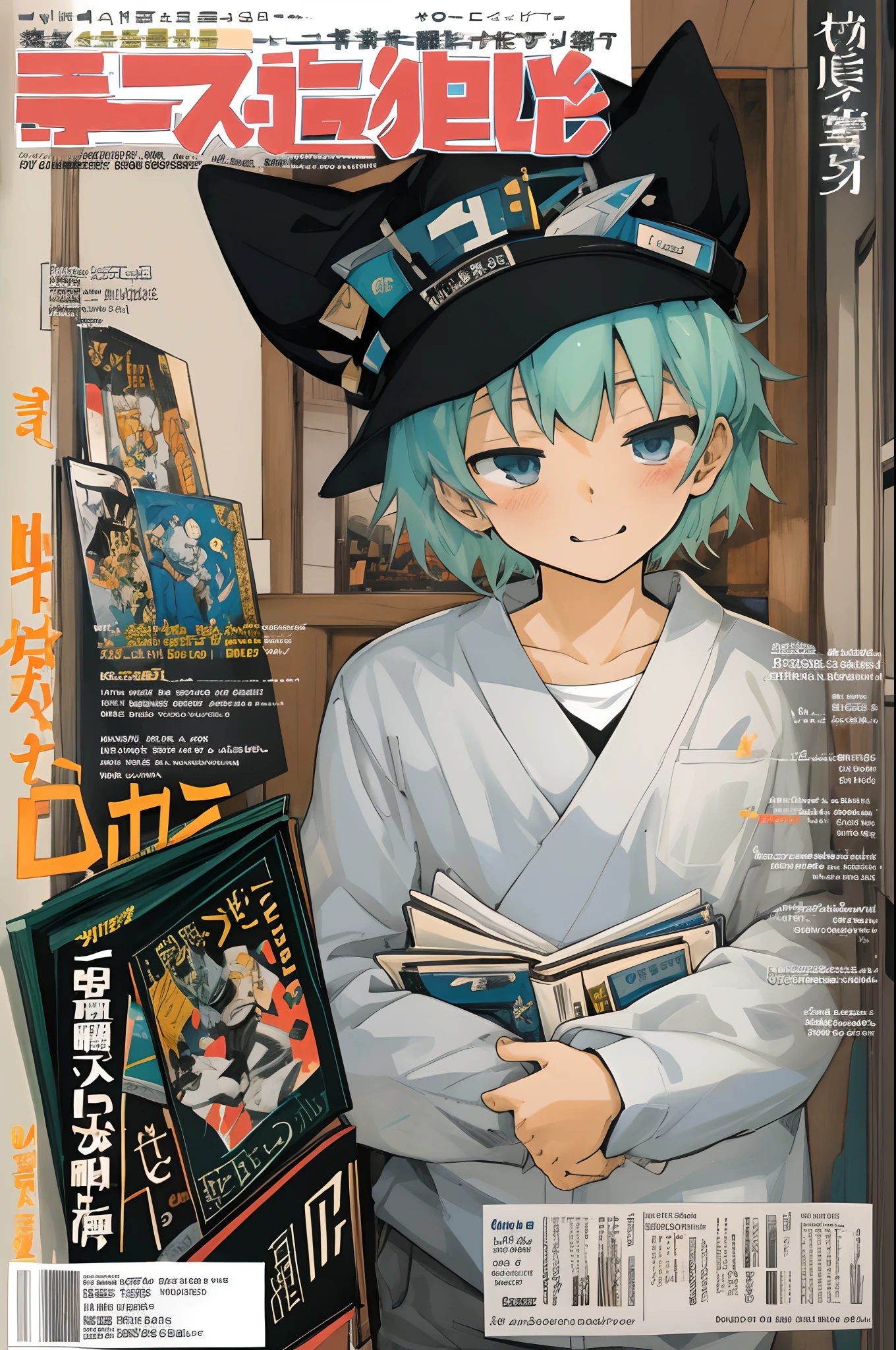 High-quality illustrations, doujinshi cover_page, highres, absurdres, self-published comics cover_page, fanzine cover_page,
