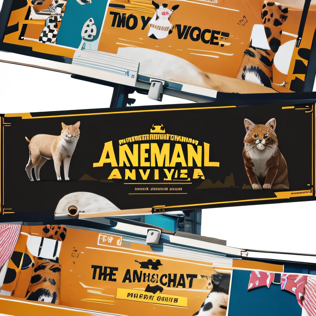 Funny animal theme banner design