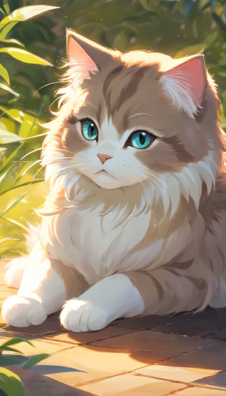 best qualtiy, tmasterpiece, 超高分辨率, realisticlying,Super cute Persian cat,wide angles