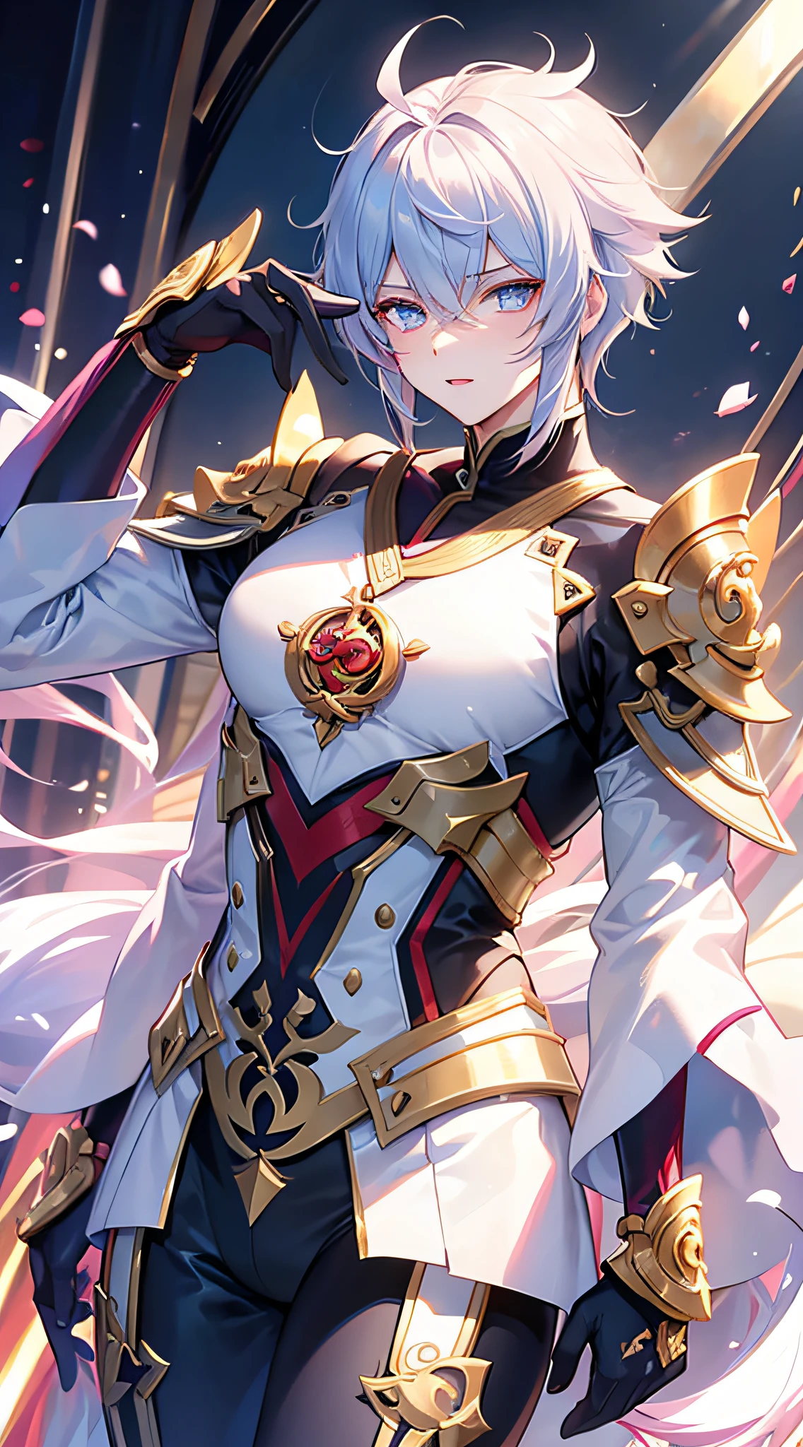 Genshin character style,Male characters,Magic background,quadratic element