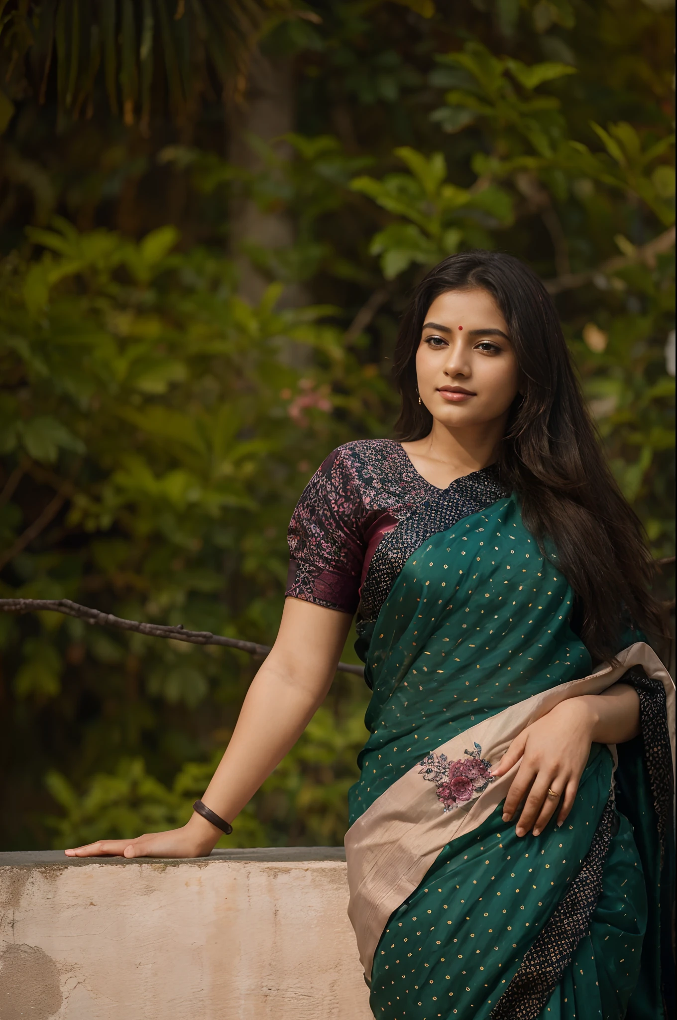 Sunlight, silk saree beautifull red and pink flower background