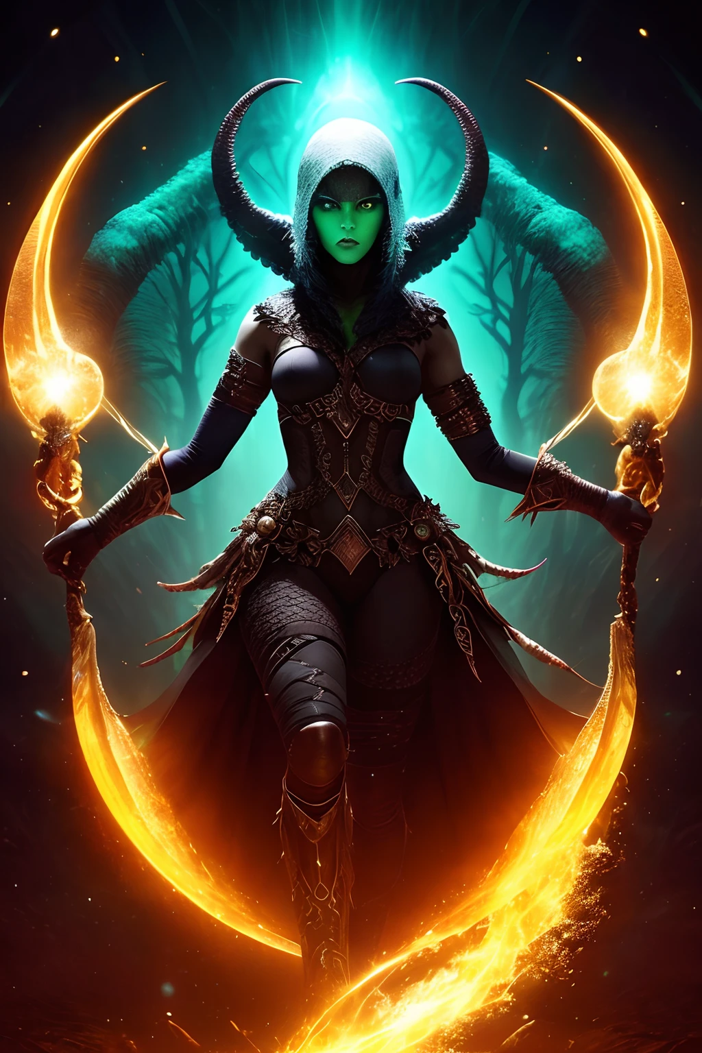 (papel de parede 8k extremamente detalhado), An average photo of an alien female necromancer, intrincado, alto detalhe, Dramatic