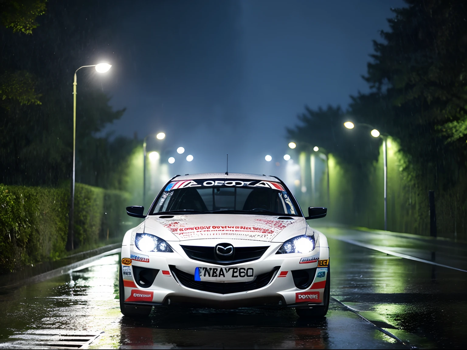 Mazda Capella BTCC Rainy European Road Realistic Rain