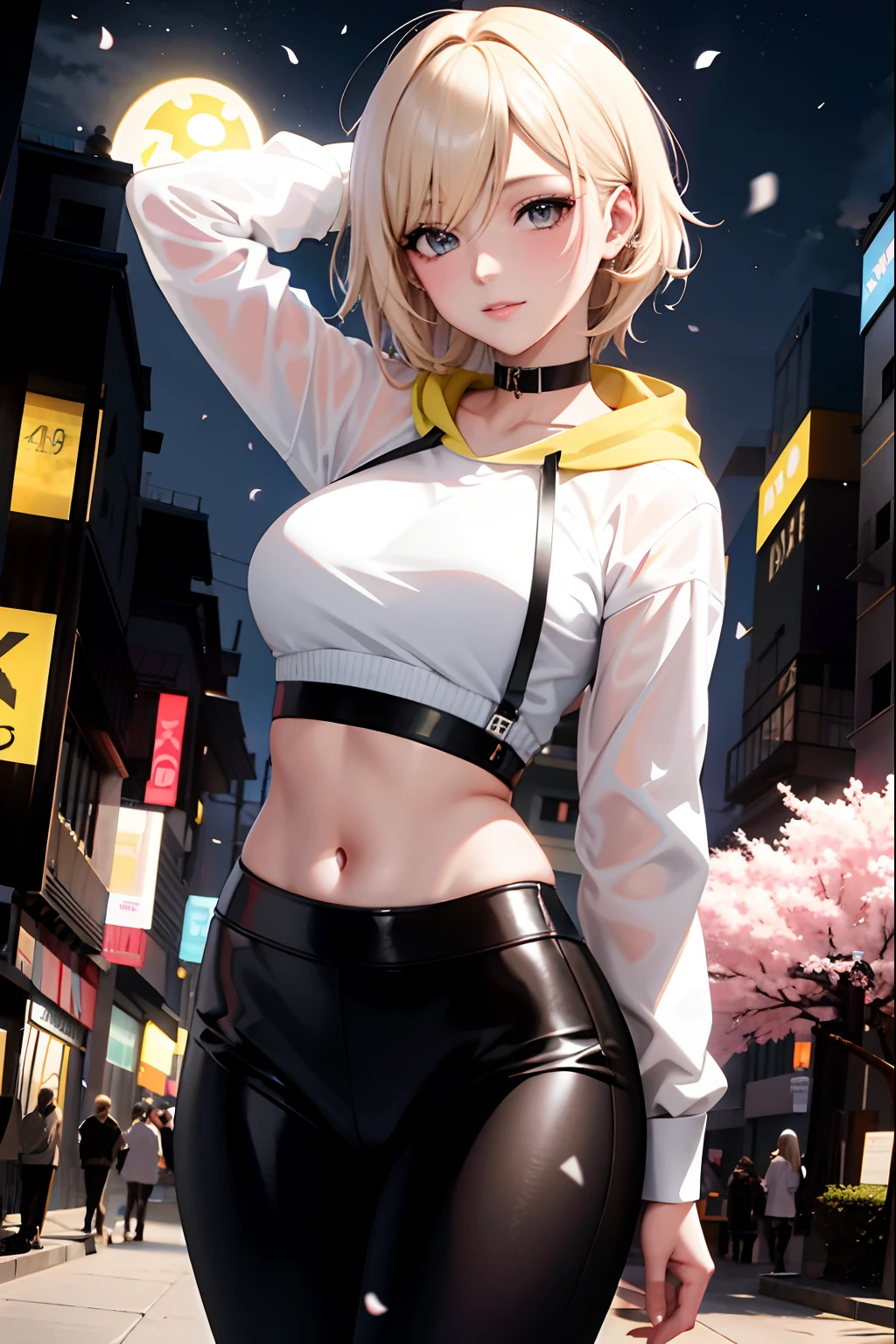 chica anime en traje blanco y negro posando en una calle de la ciudad, Estilo anime 4K, Mejor fondo de pantalla de Anime 4K Konachan, Fondo de pantalla de anime 4k, Guweiz en Pixiv Artstation, Guweiz en Artstation Pixiv, Anime Art Wallpaper 8K, Anime style. 8k, seductora chica de anime, Fondos de pantalla de anime 4k