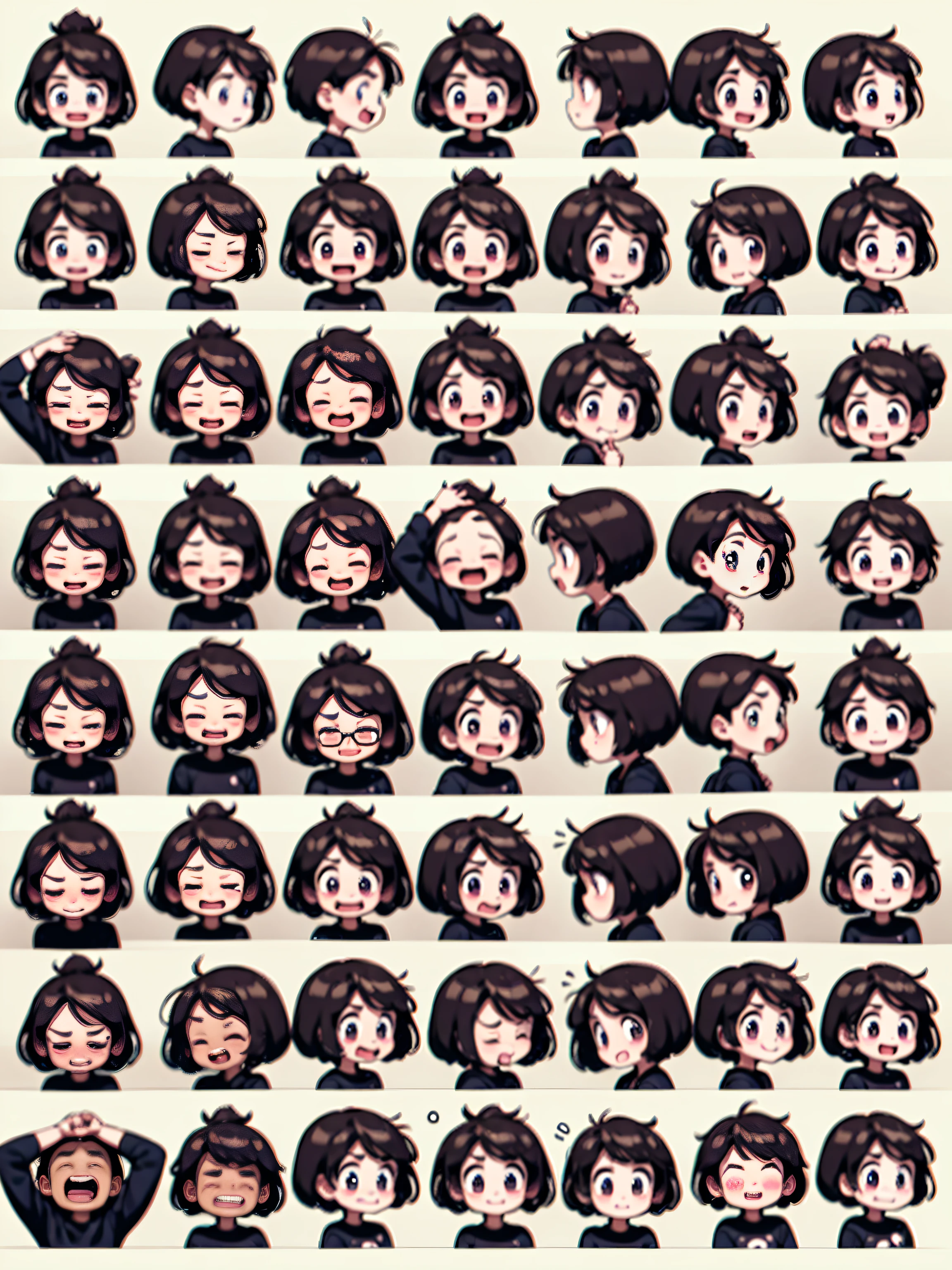 Groundhogs，Emoticon pack，（9 emojis，emoji sheet of，Align arrangement），9 poses and expressions（grieves，irate，having fun，Dumb cute，adolable，doubt，Sleepy，Hungry，CRIT），Anthropomorphic style，Disney  style，a color，Different expressions，8K