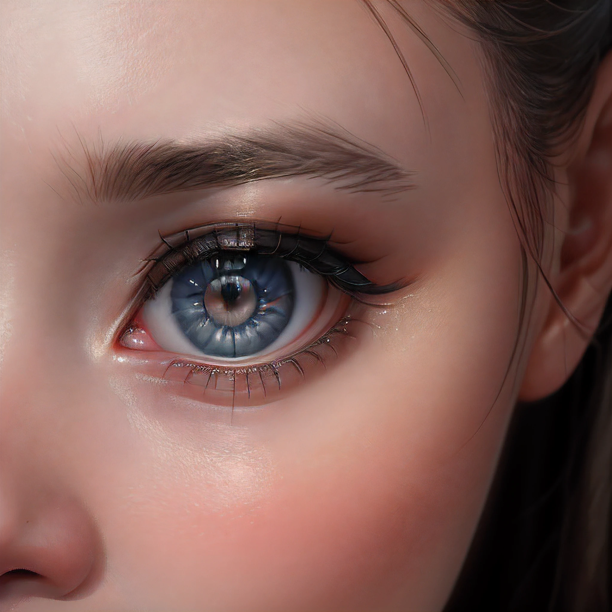 Looking at the audience, close-up, close-up, light makeup, realism, realistic photos, professional color correction, 8K, F2.4 aperture, 35mm lens, realistic real face, only the face area is included.