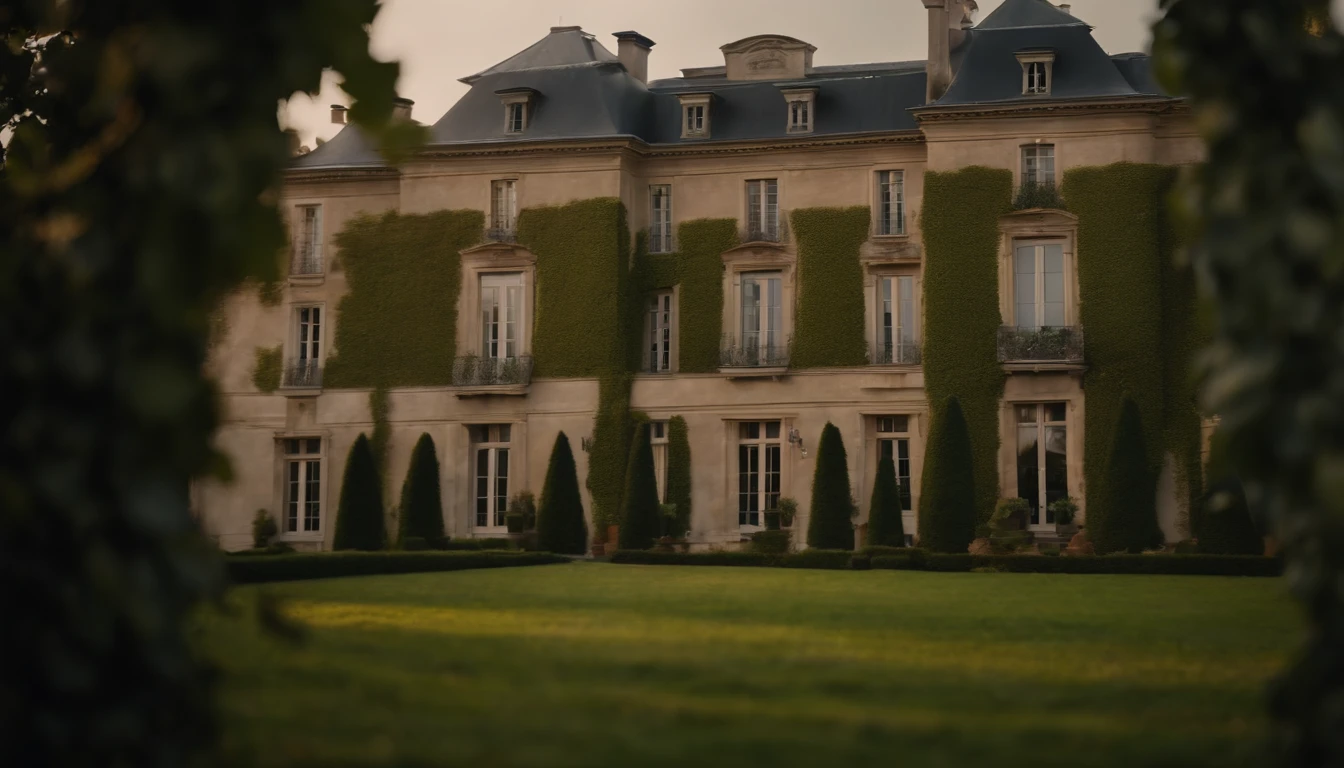 Luxury chateau with vines