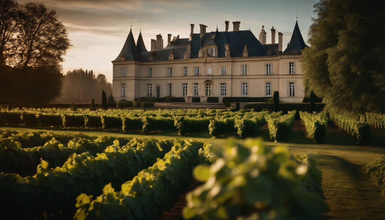 Luxury chateau with vines