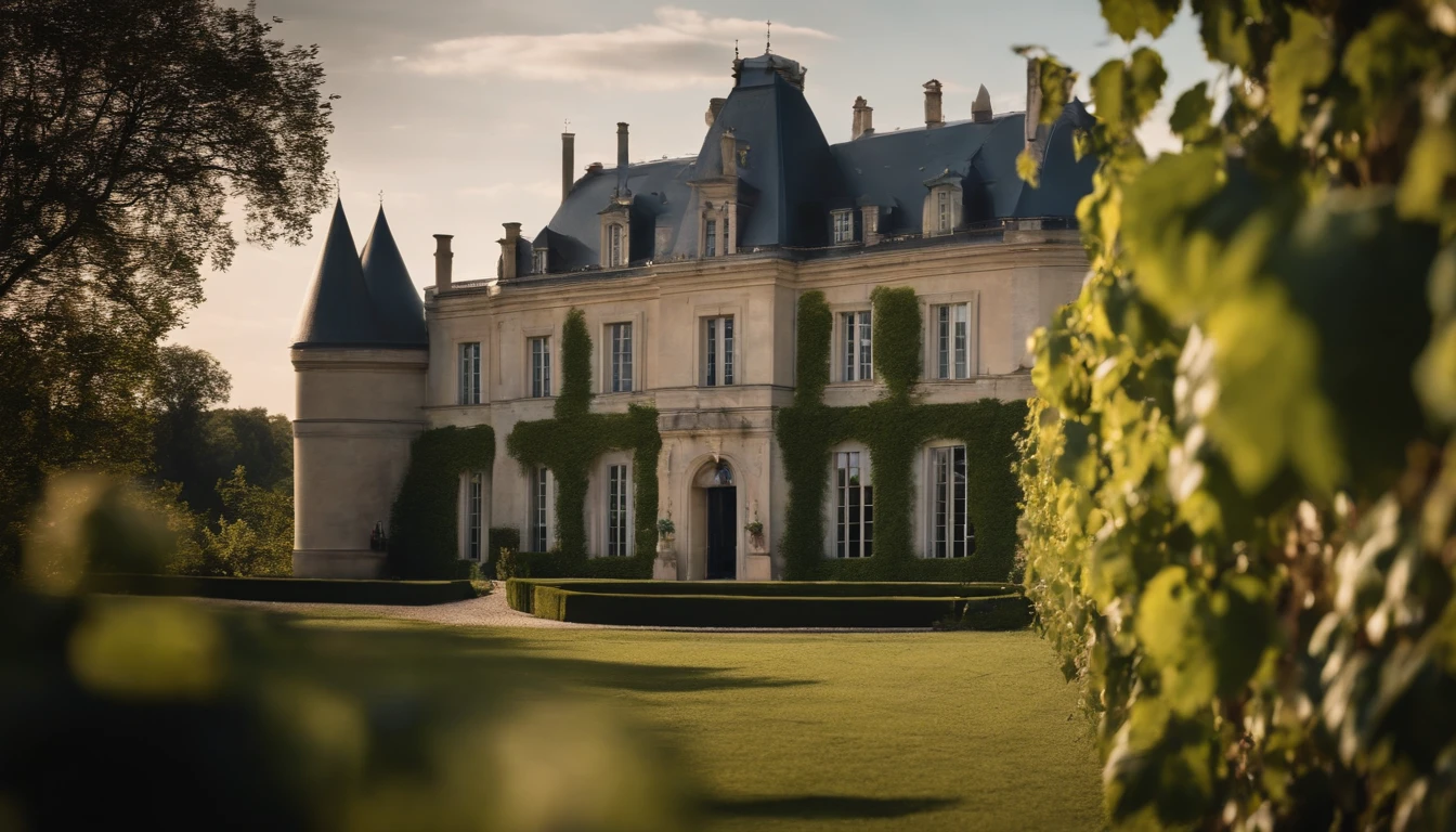 Luxury chateau with vines