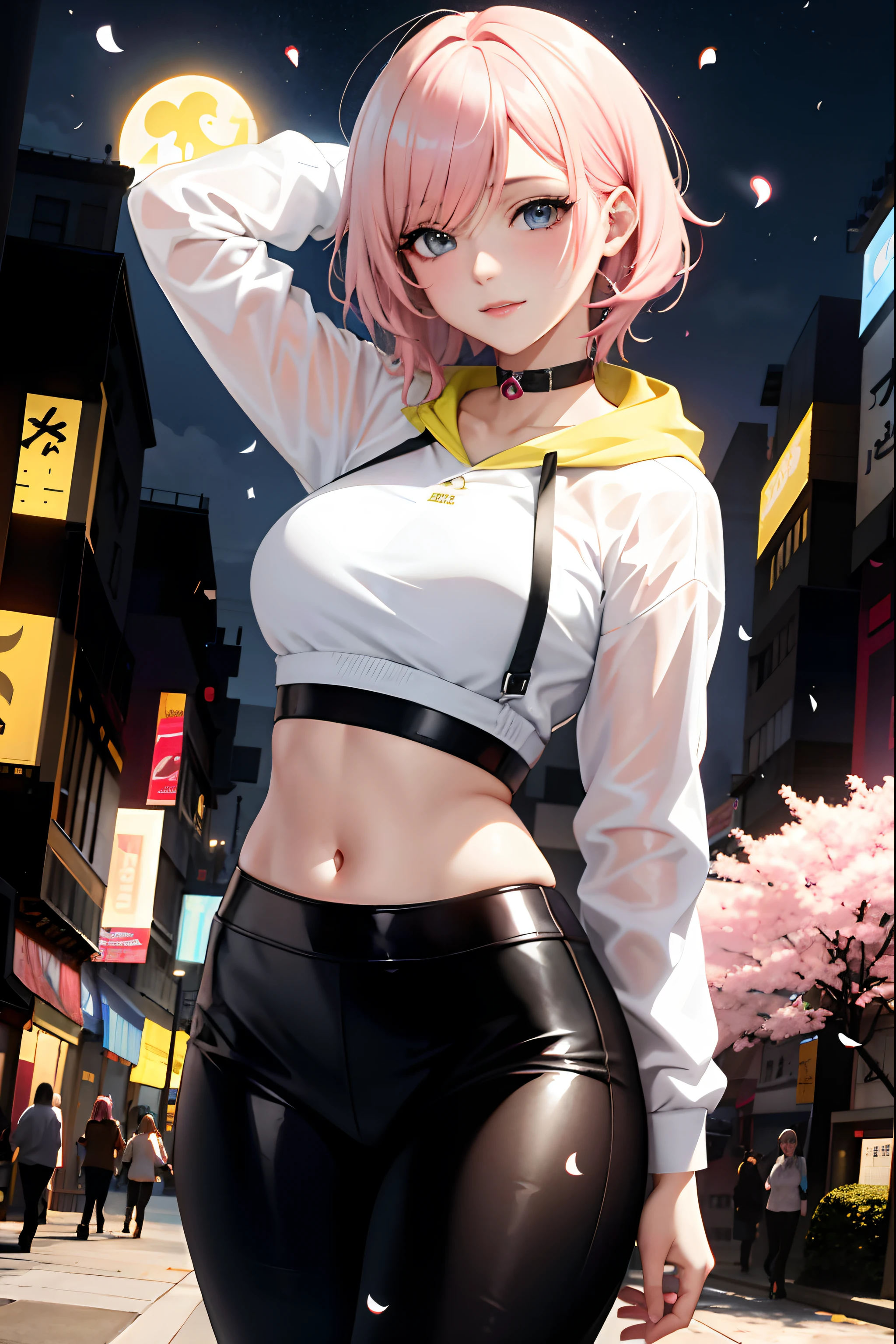 chica anime en traje blanco y negro posando en una calle de la ciudad, Estilo anime 4K, Mejor fondo de pantalla de Anime 4K Konachan, Fondo de pantalla de anime 4k, Guweiz en Pixiv Artstation, Guweiz en Artstation Pixiv, Anime Art Wallpaper 8K, Anime style. 8k, seductora chica de anime, Fondos de pantalla de anime 4k, Pink Hair