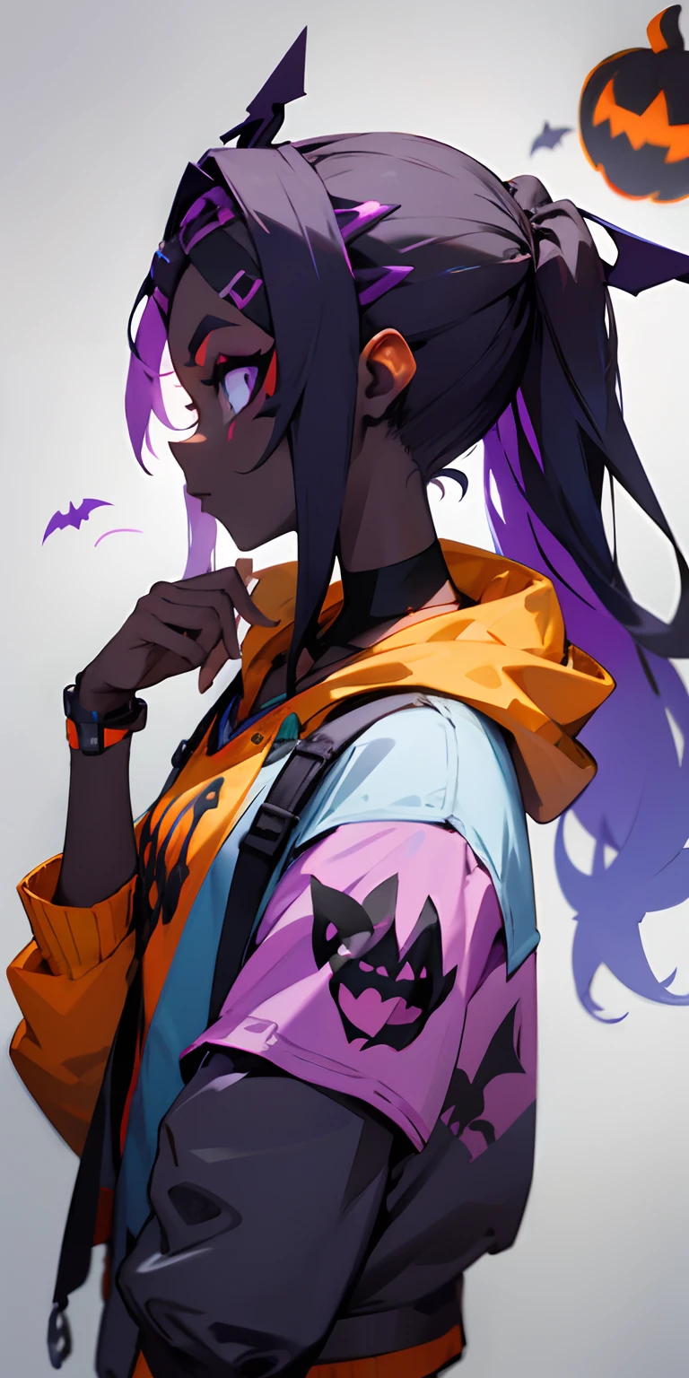Halloween themed melanin fortnite gamer female profile picture