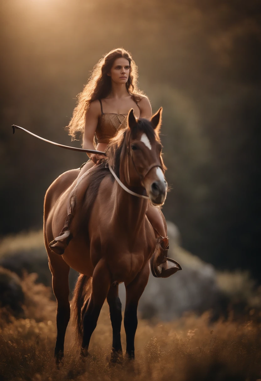 Portrait of a centaur with a bow