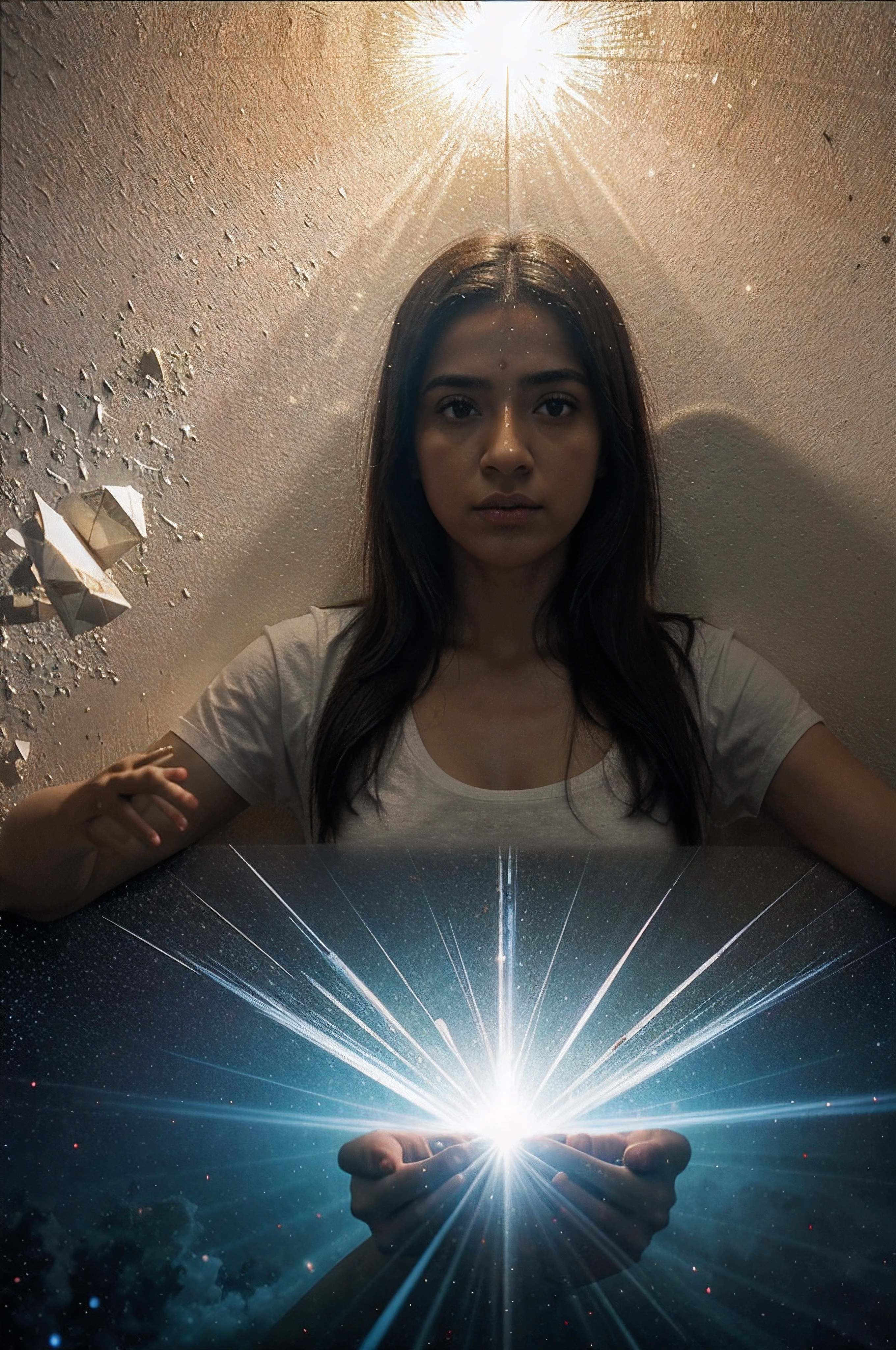 mundo apocalipse destruitdo, assustador, Pesadelo, cores muito brilhantes, light particles, com luz brilhante, Mshiff, Arte do papel de parede, Papel de parede UHD