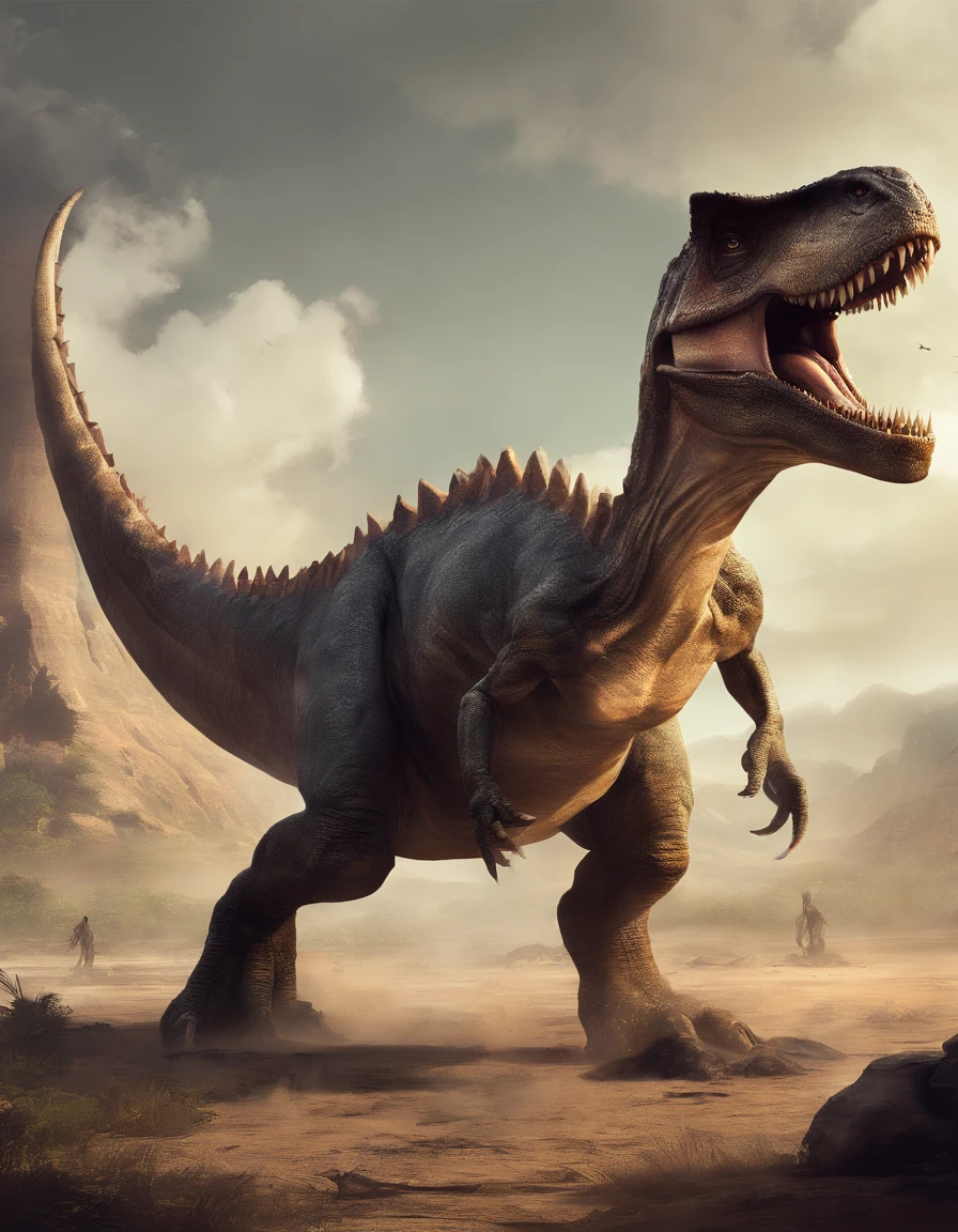 Criar dinossauro IA 8k hdr Max